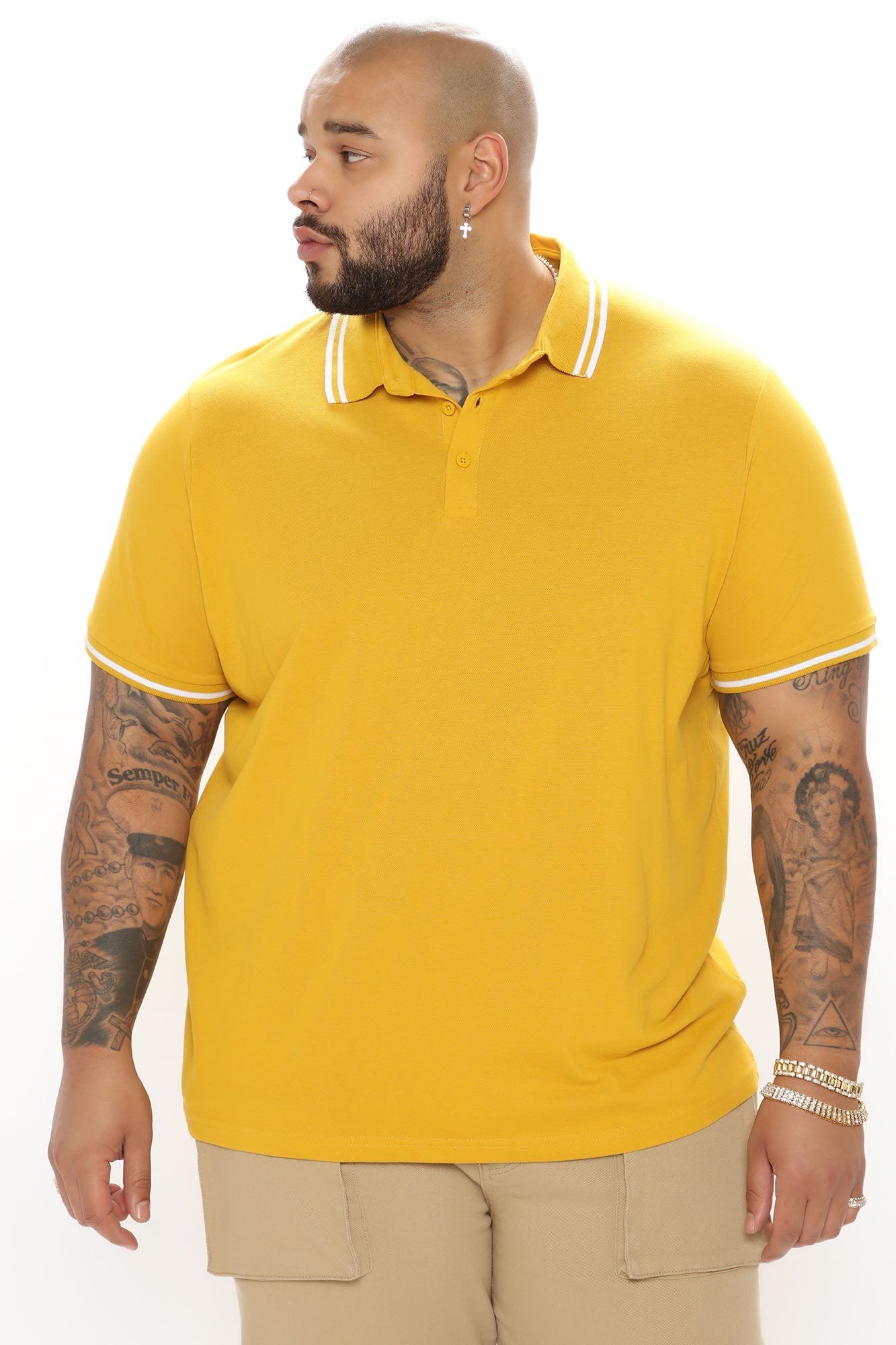 Wilson Short Sleeve Polo - Mustard Fashion Nova