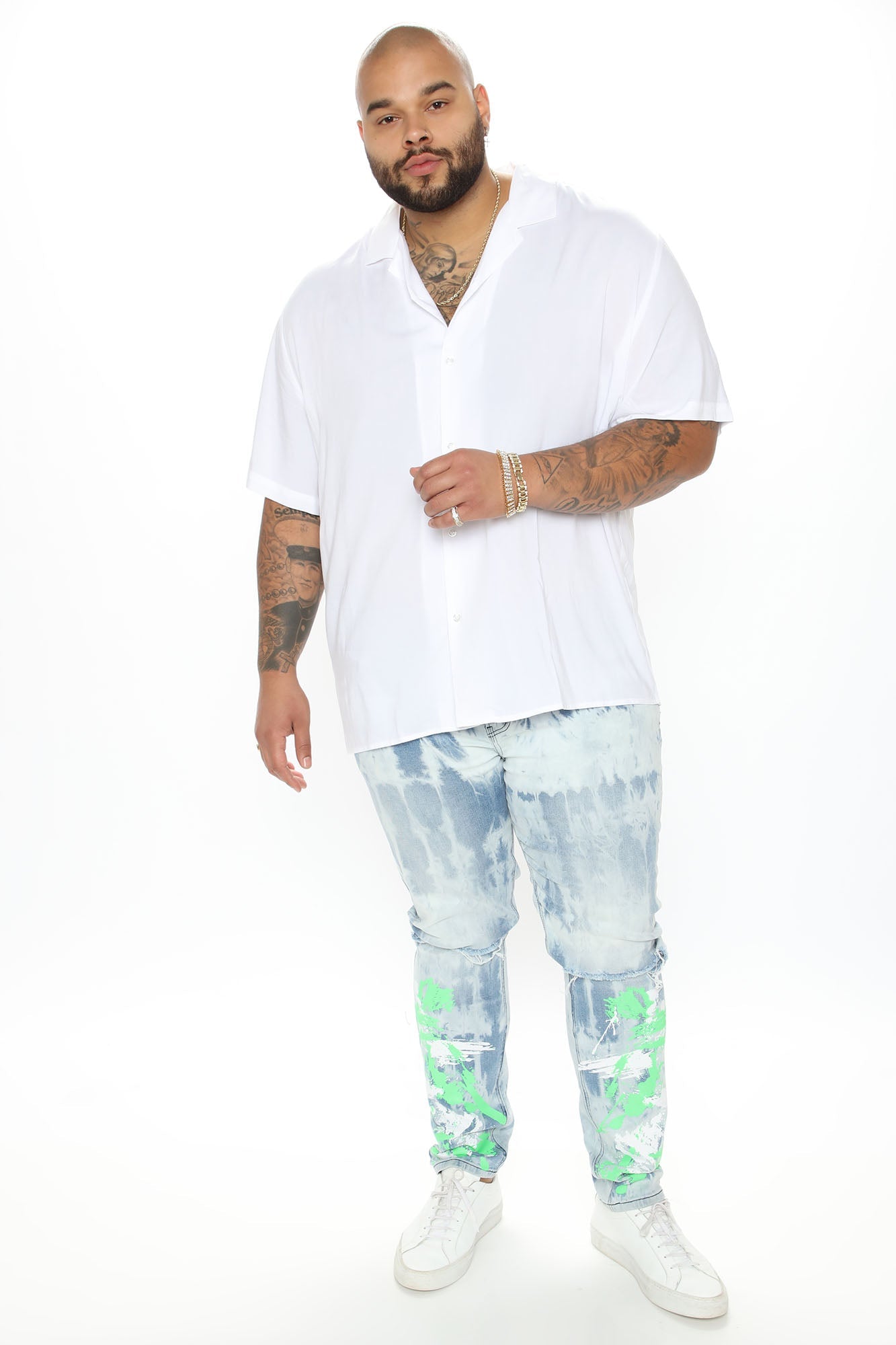Dawson Relaxed Short Sleeve Cuban Collar Shirt - White Fashion Nova