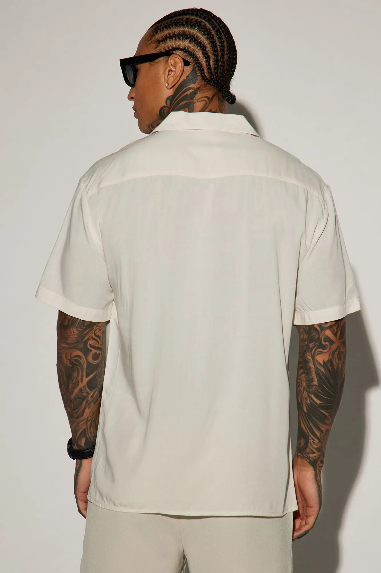 Dawson Relaxed Short Sleeve Cuban Collar Shirt - OffWhite Fashion Nova