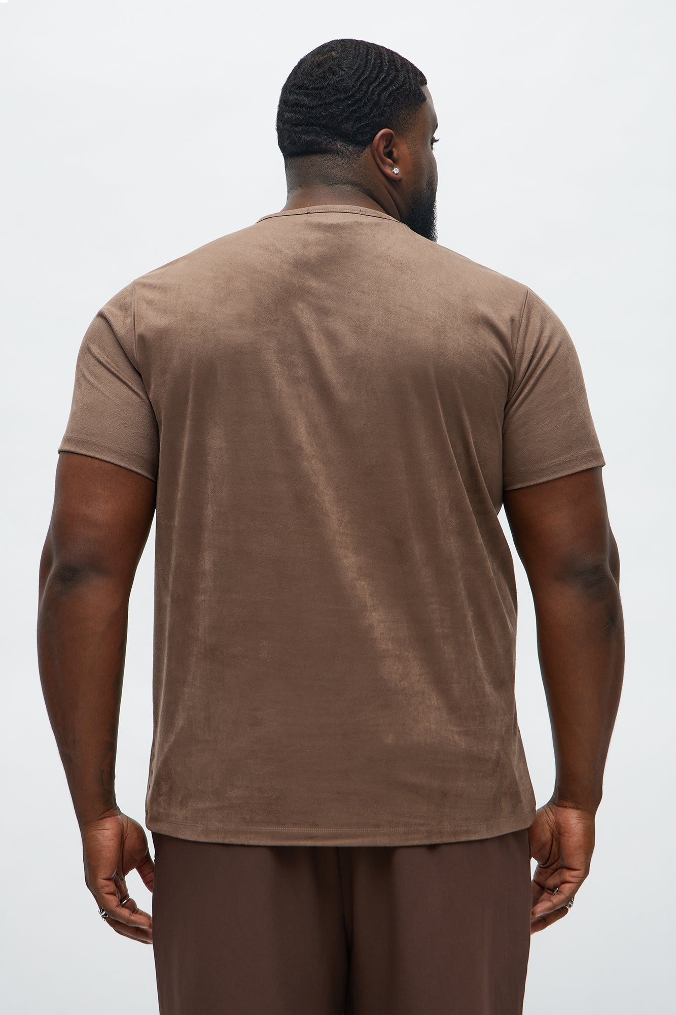 Velour Everyday Crew Tee - Brown Fashion Nova
