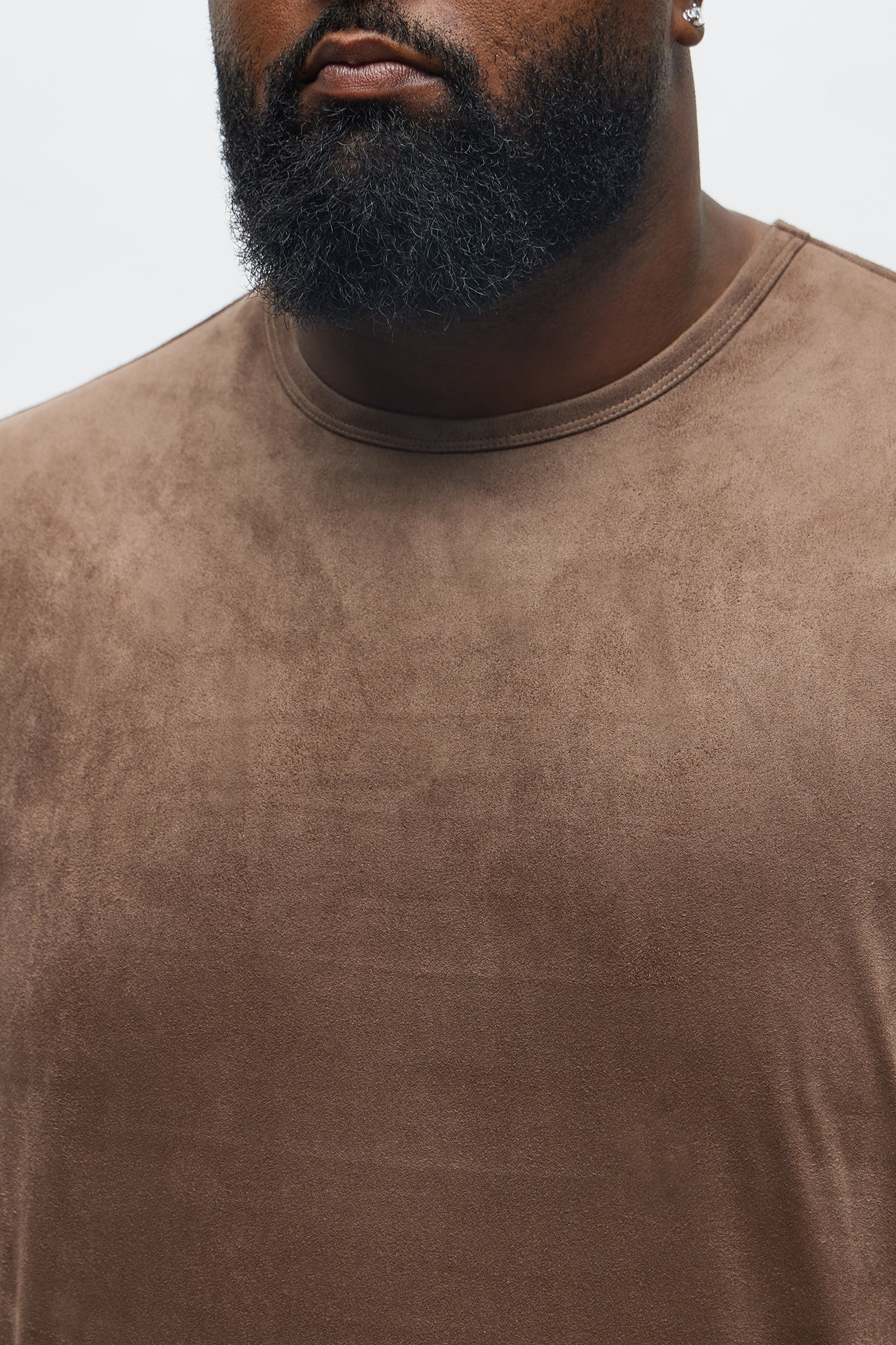 Velour Everyday Crew Tee - Brown Fashion Nova