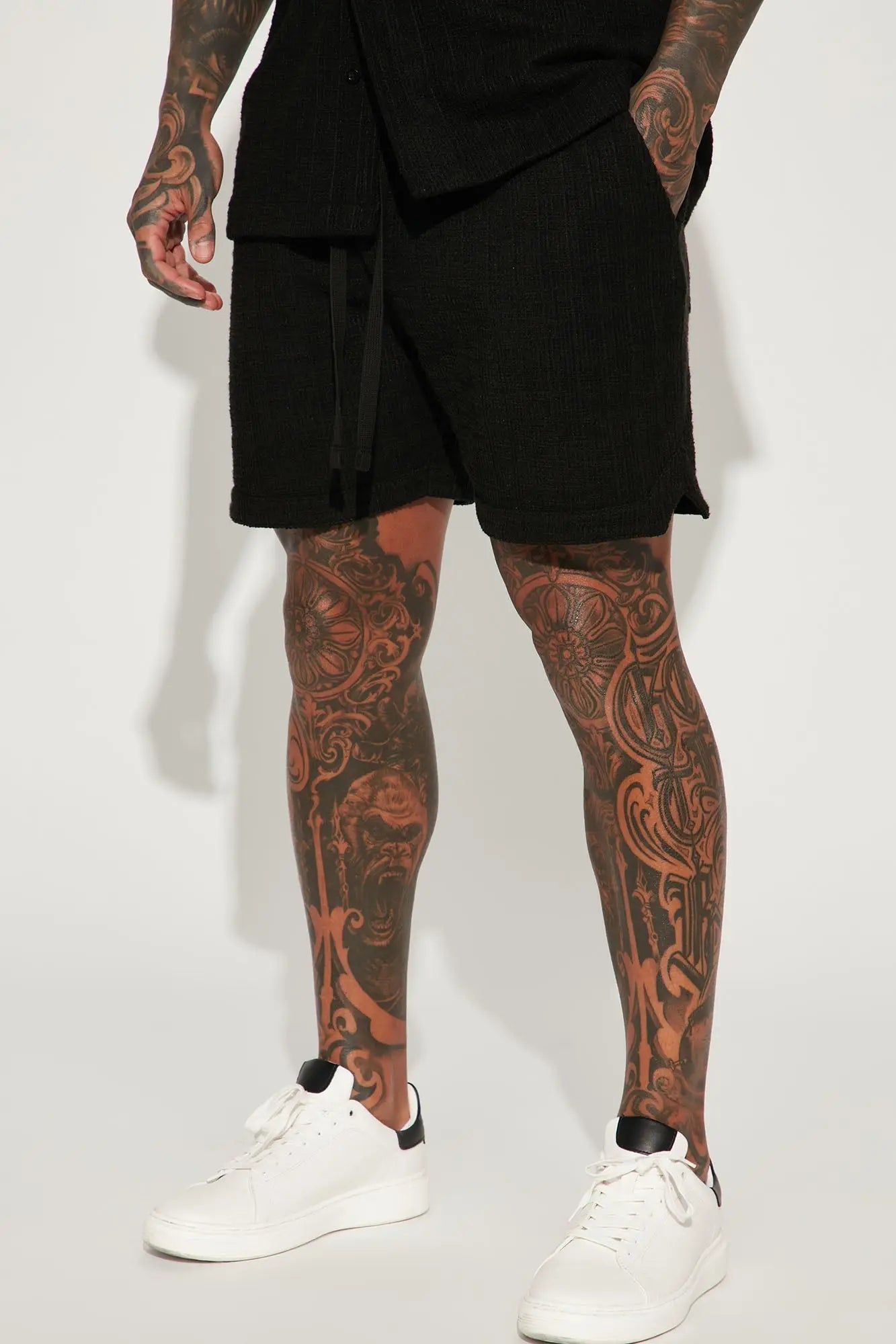 Dean Textured Short - Black Fashion Nova