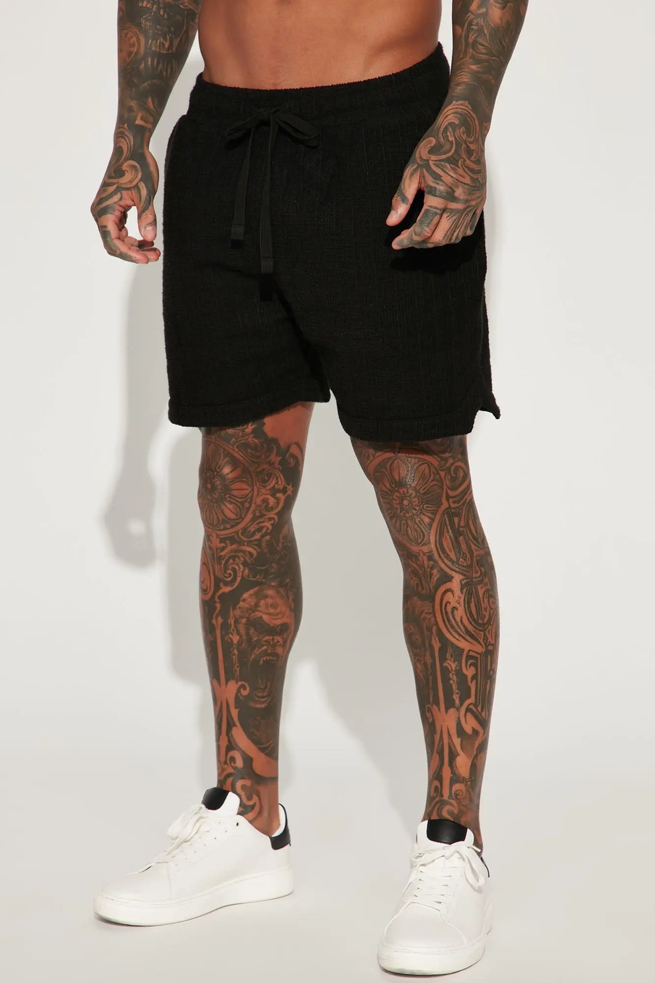 Dean Textured Short - Black Fashion Nova
