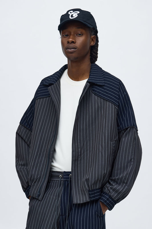 Too Easy Formal Bomber Jacket - Grey/combo Fashion Nova