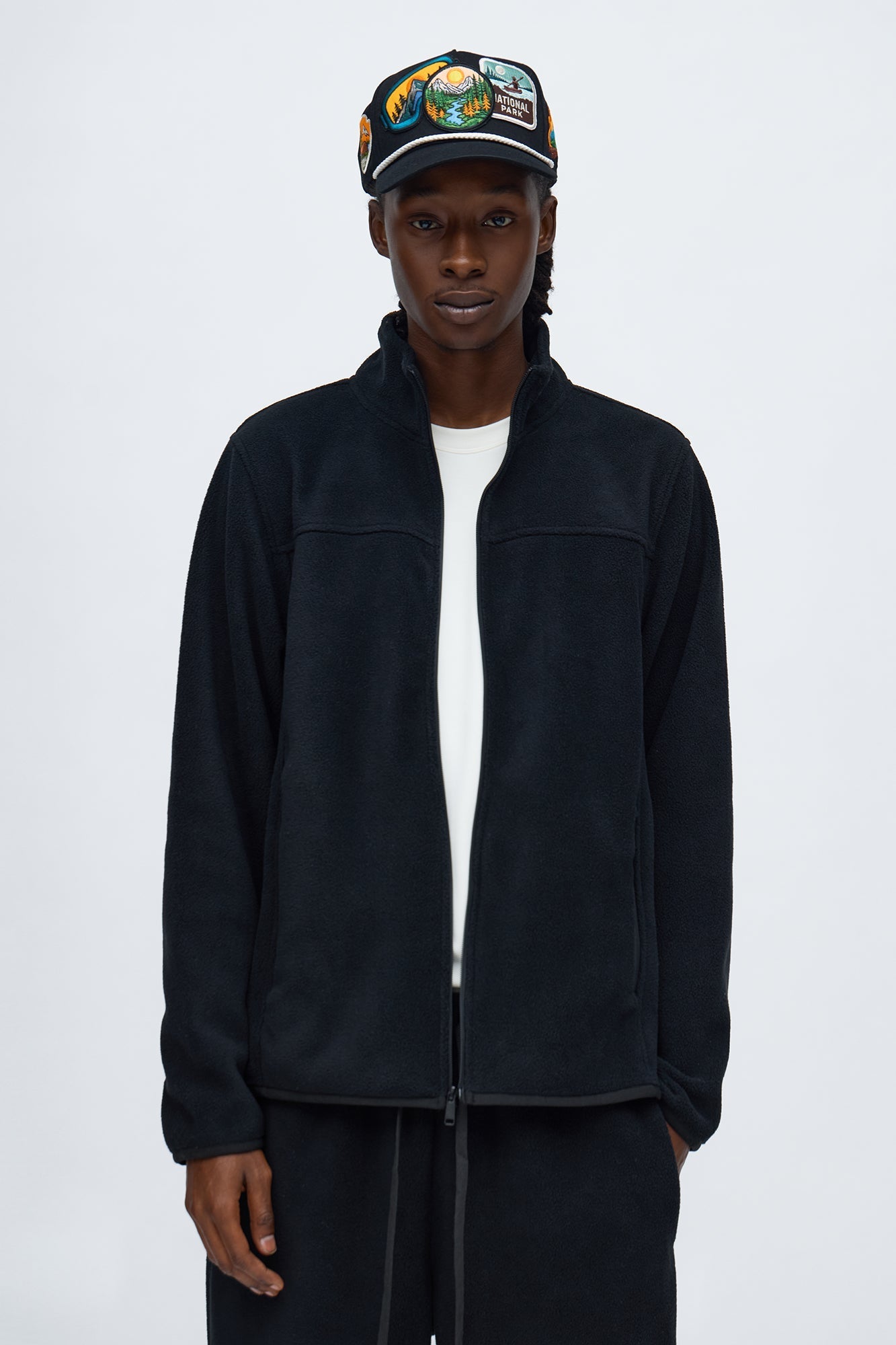 Core Microfleece Zip Jacket - Black Fashion Nova