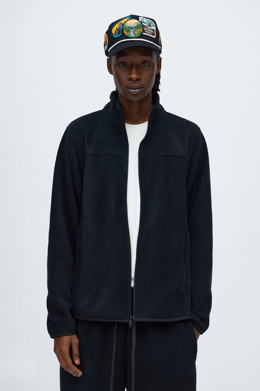 Core Microfleece Zip Jacket - Black Fashion Nova