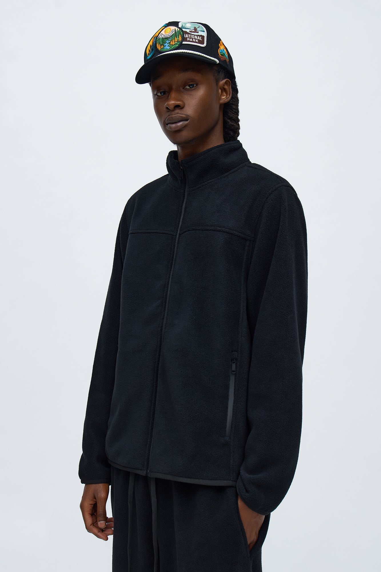 Core Microfleece Zip Jacket - Black Fashion Nova