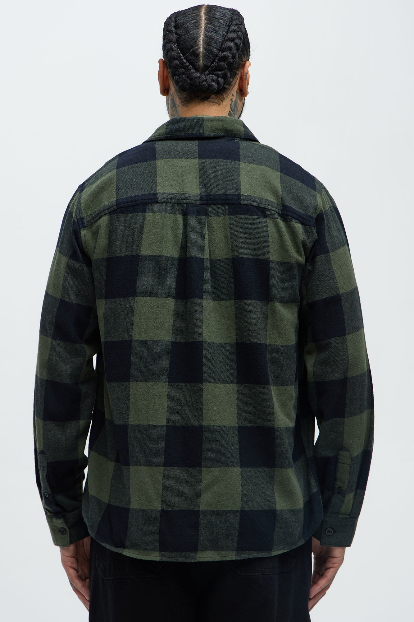 Park Flannel Shirt - Green/combo Fashion Nova