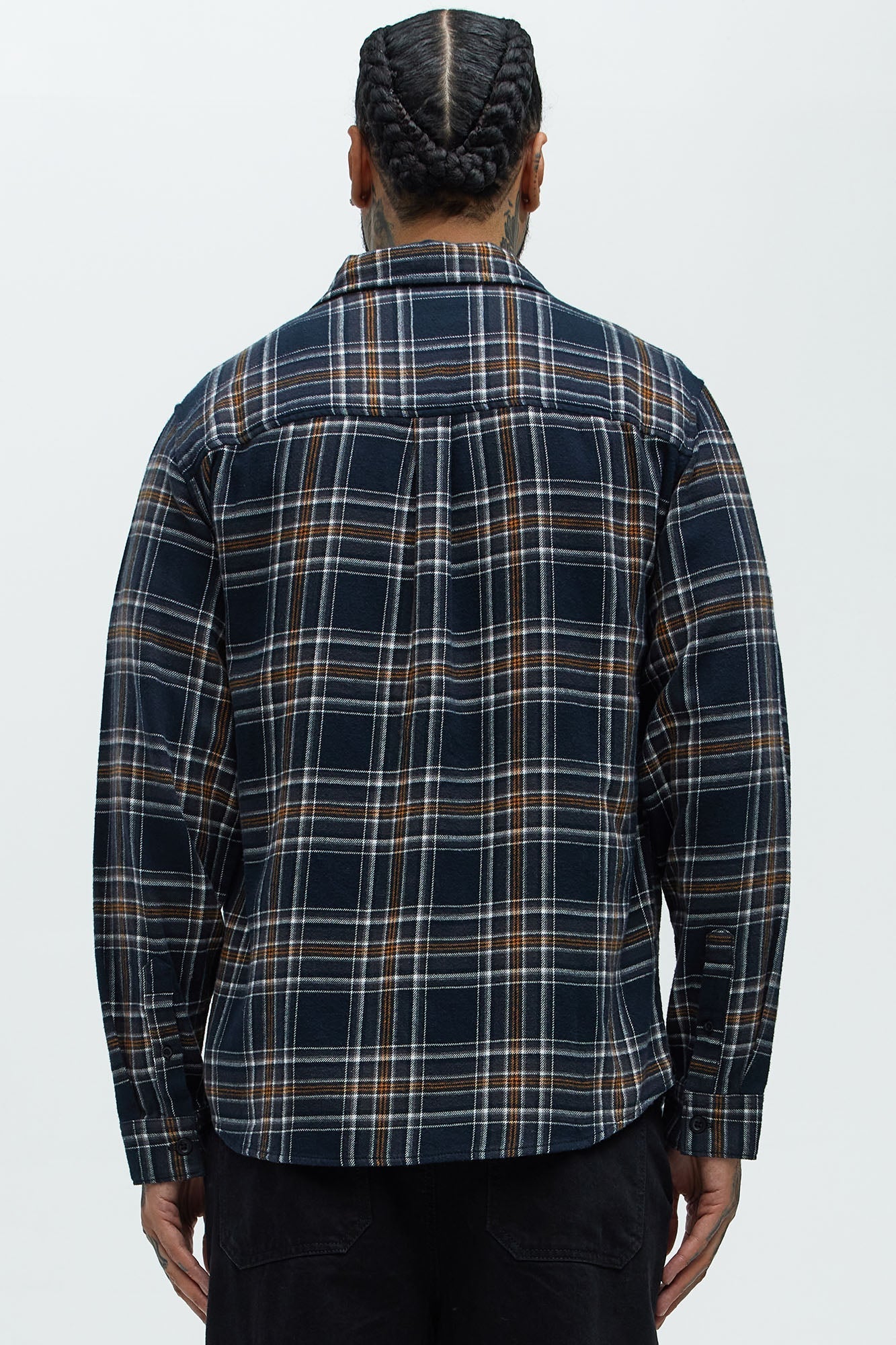 Mansen Flannel Shirt - Black/combo Fashion Nova