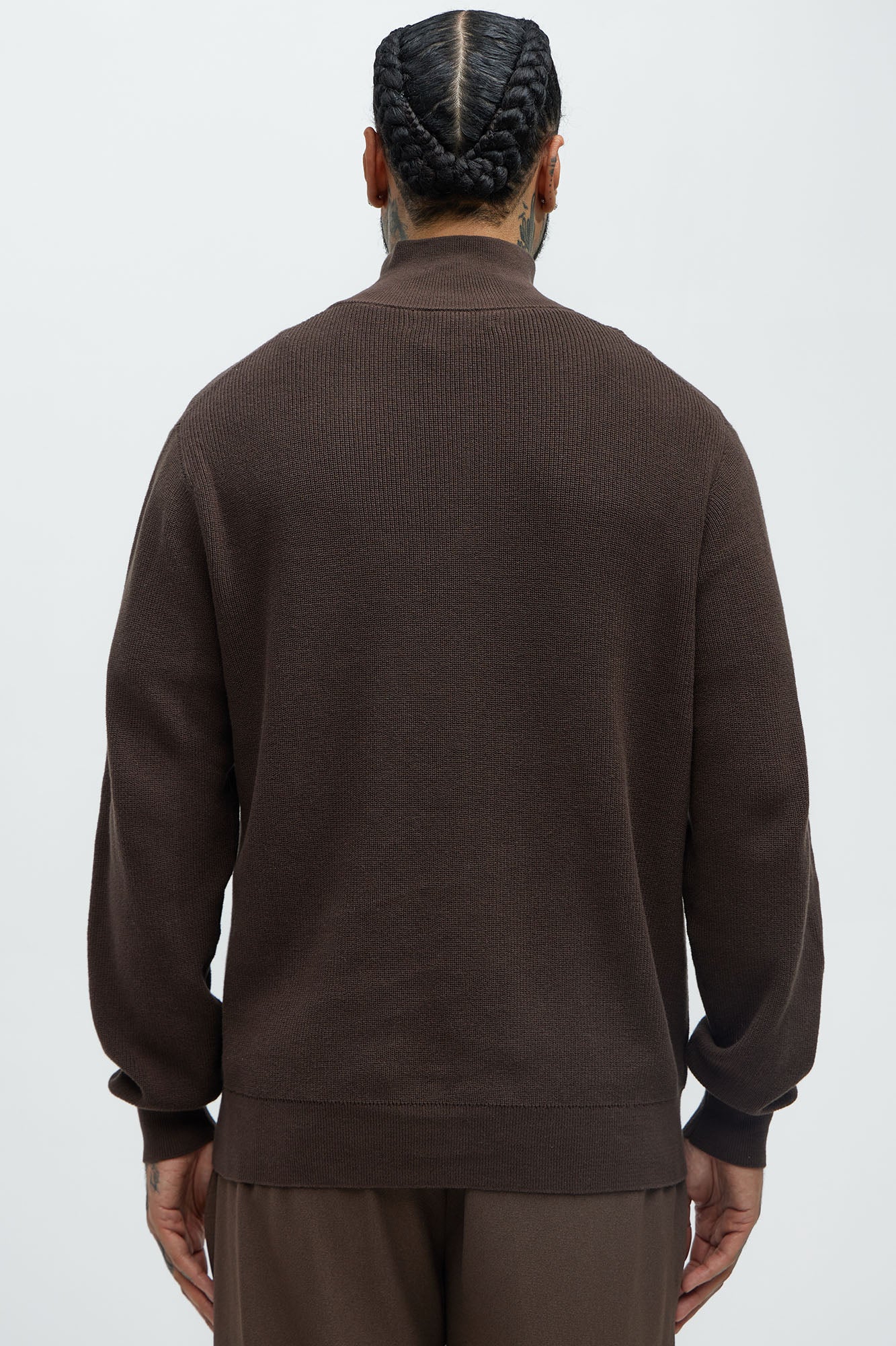 Shawn Quarter Zip Sweater - Brown Fashion Nova