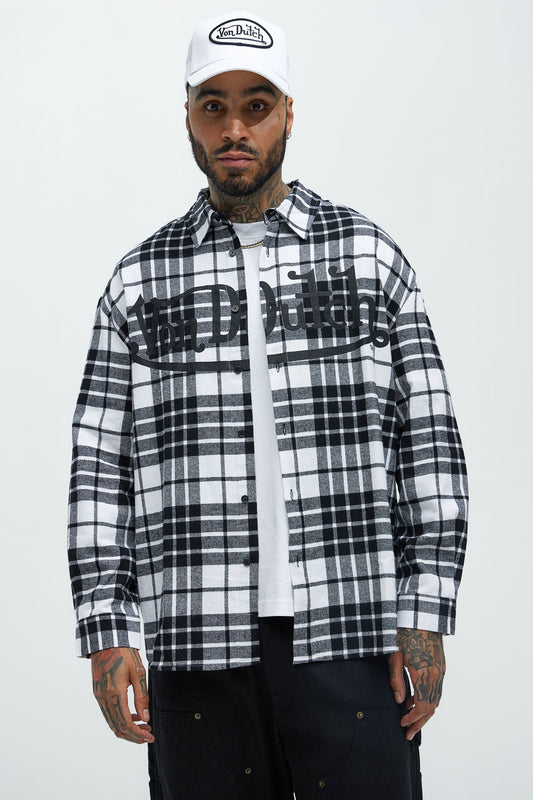 Von Dutch Eyeball Flannel - Black/combo Fashion Nova