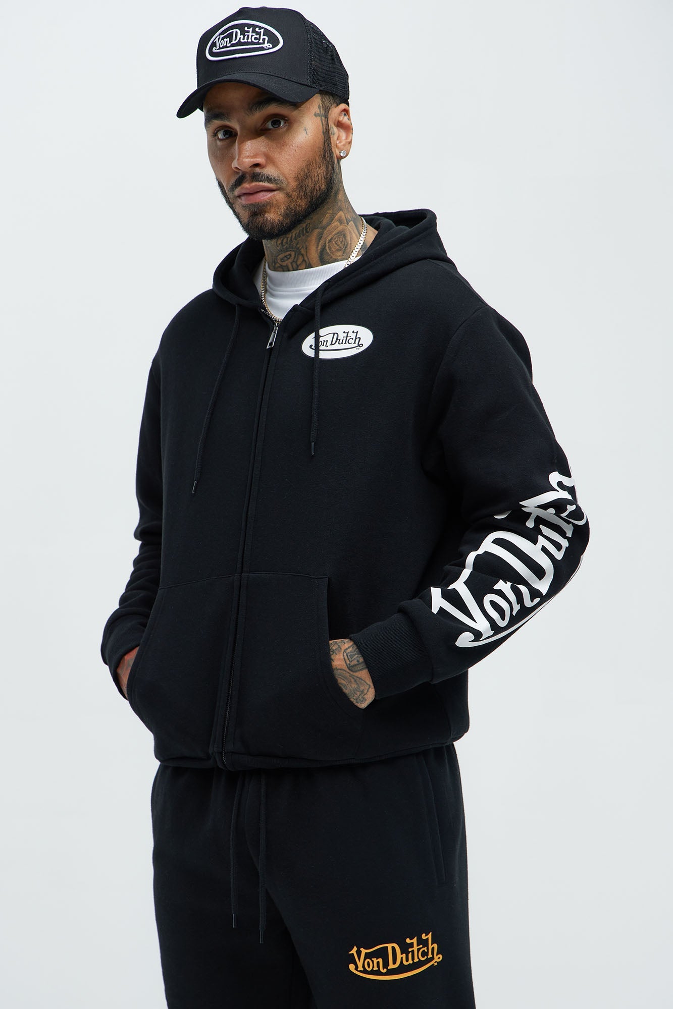 Von Dutch Gold Wings Hoodie - Black Fashion Nova