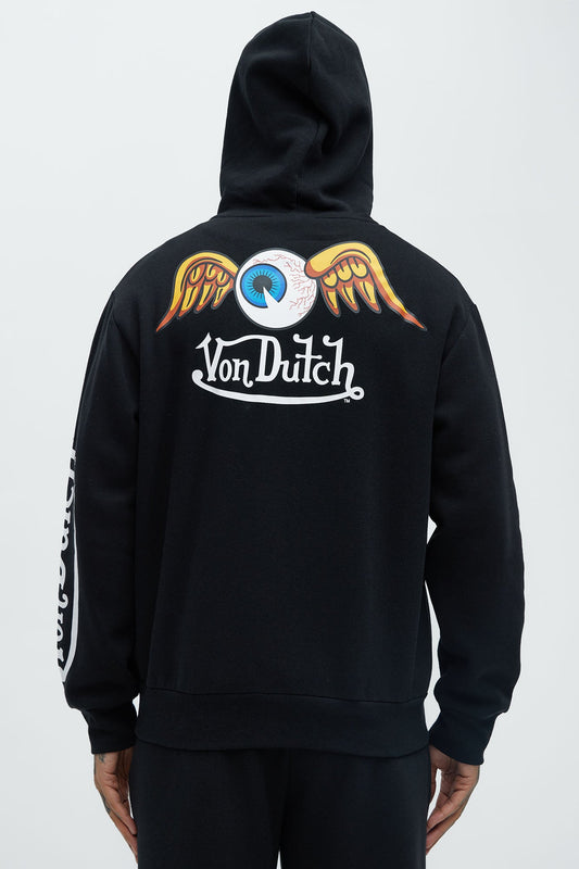 Von Dutch Gold Wings Hoodie - Black Fashion Nova