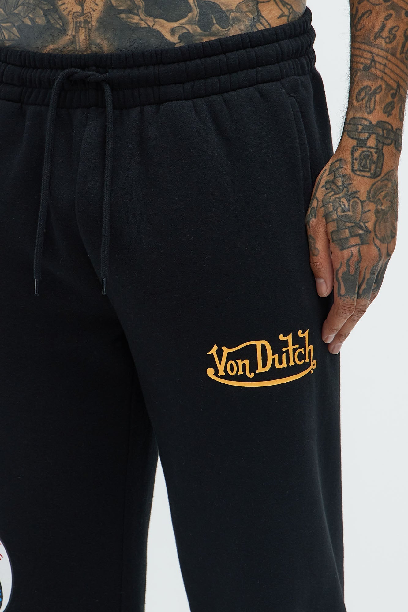 Von Dutch Lost Angels Sweatpants - Black Fashion Nova