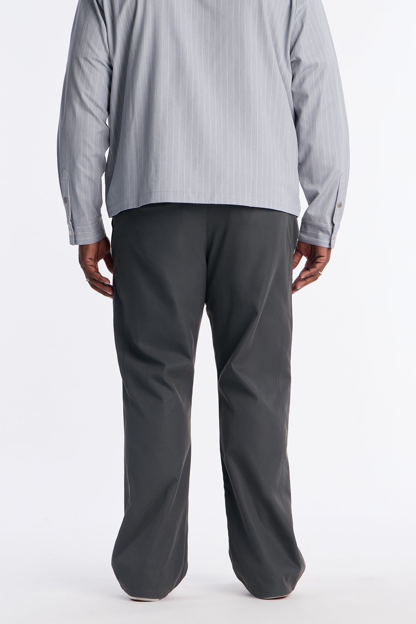 Stacked Slim Flare Thriving Pant - Grey Fashion Nova