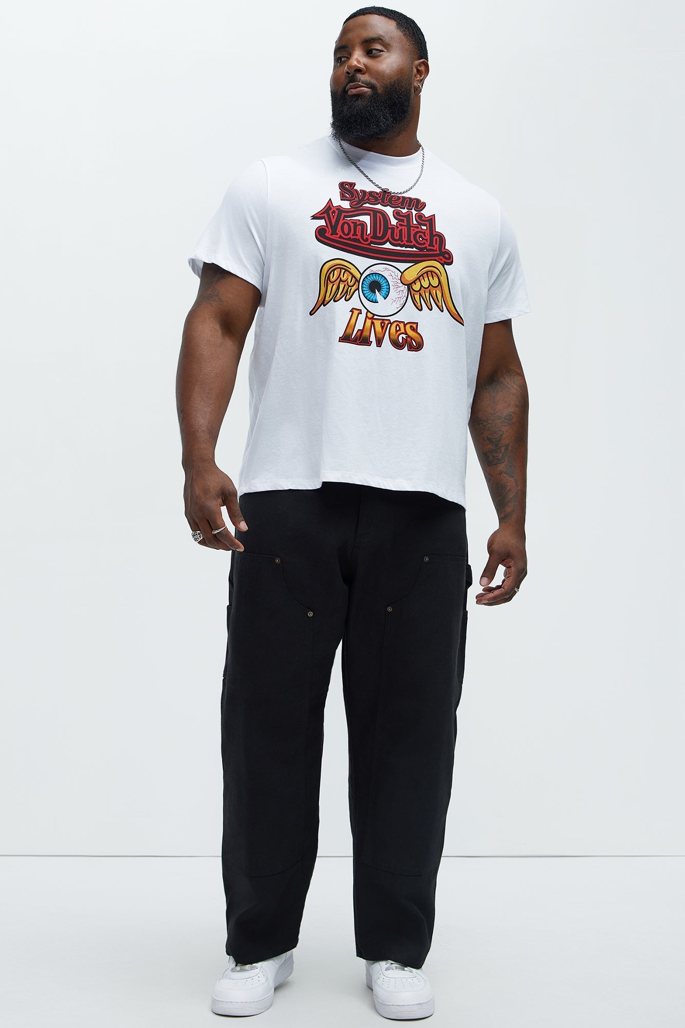 Von Dutch System Lives Short Sleeve Tee - White Fashion Nova
