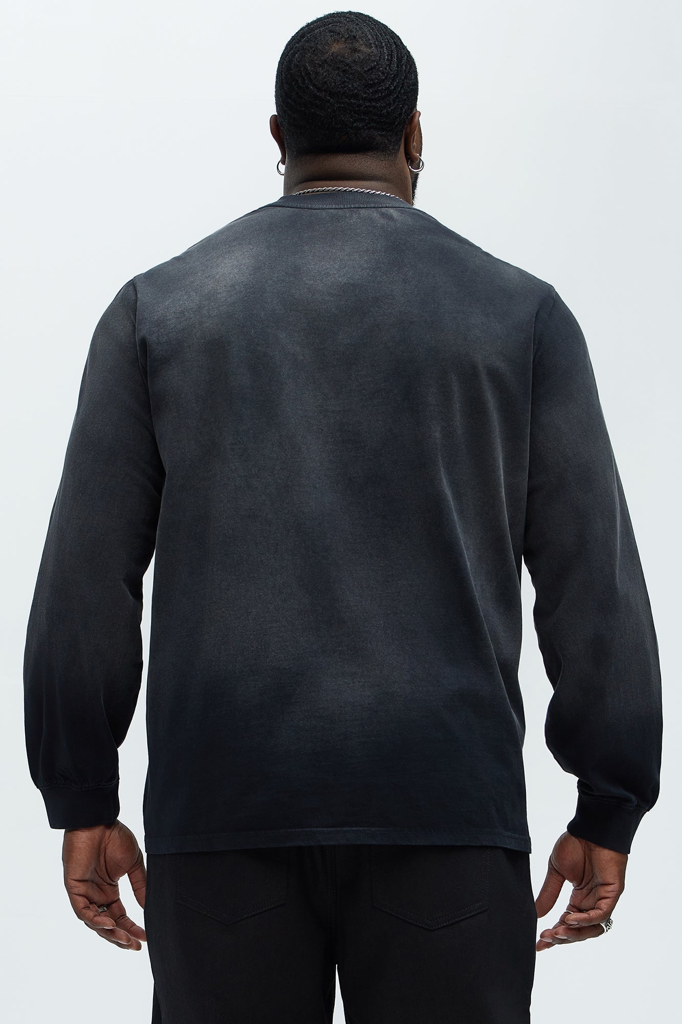 Dion Oversized Long Sleeve Tee - Black Fashion Nova