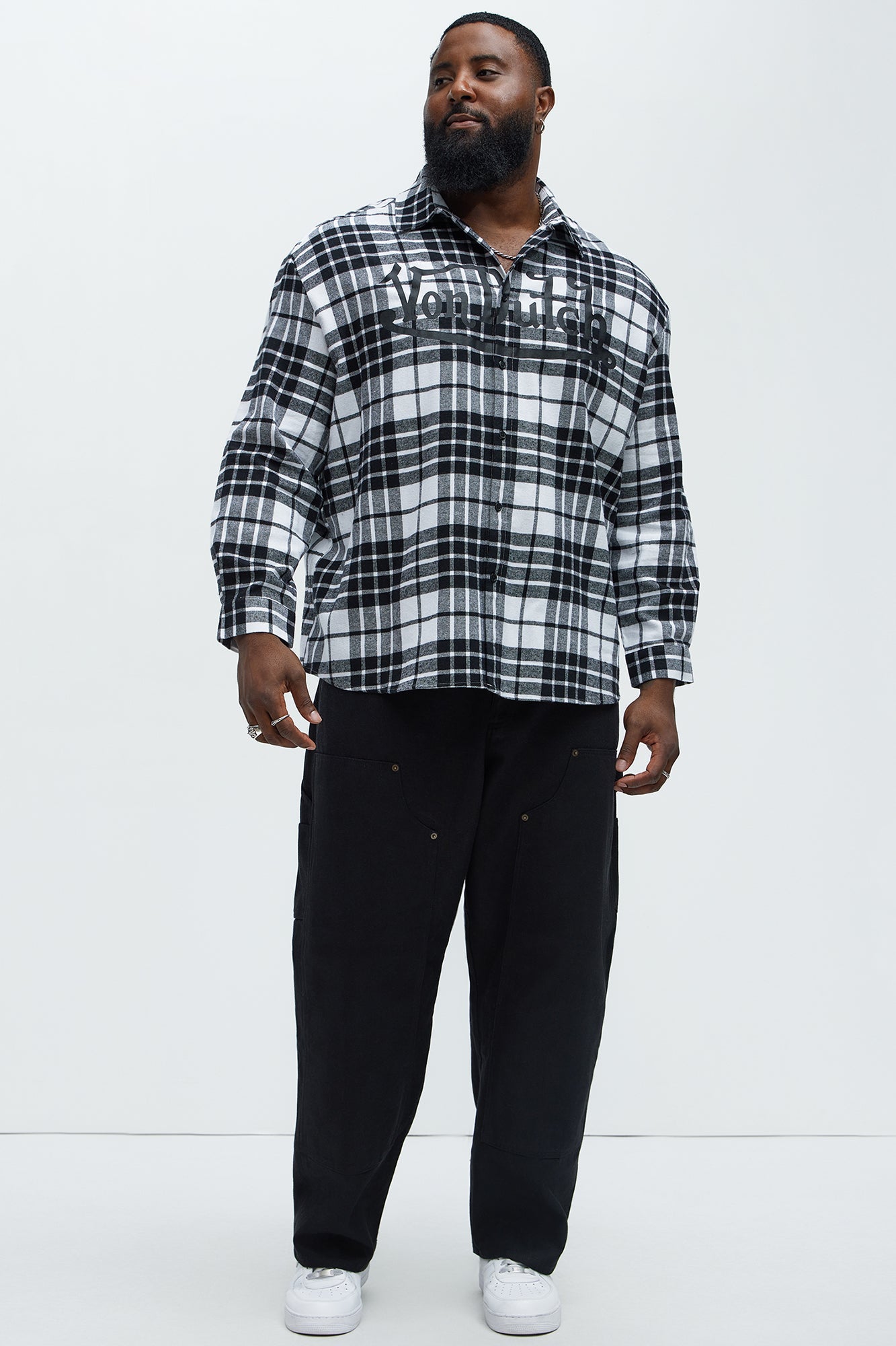 Von Dutch Eyeball Flannel - Black/combo Fashion Nova