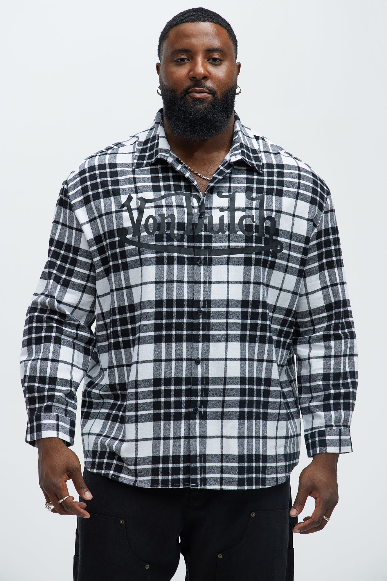 Von Dutch Eyeball Flannel - Black/combo Fashion Nova
