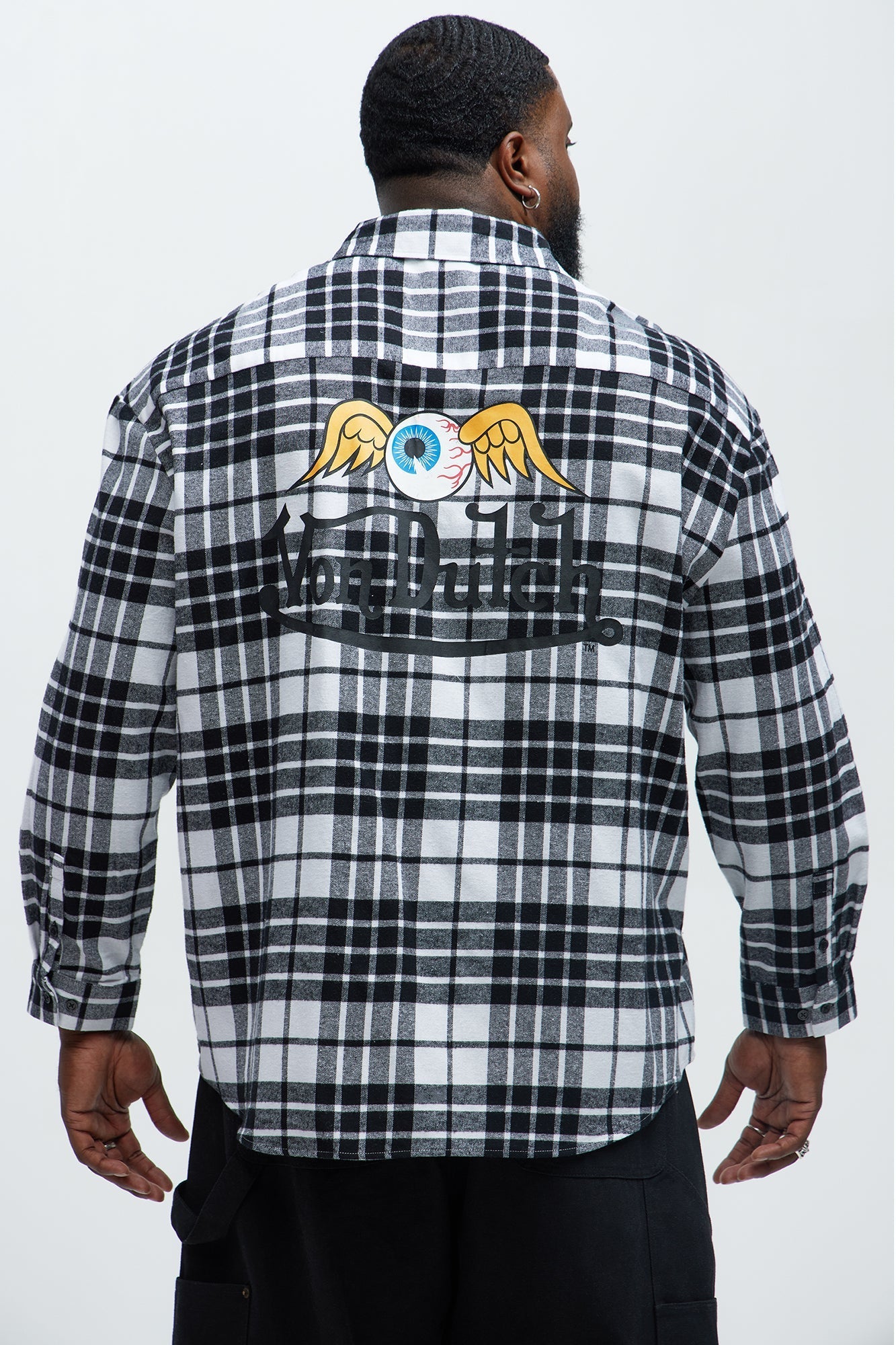 Von Dutch Eyeball Flannel - Black/combo Fashion Nova