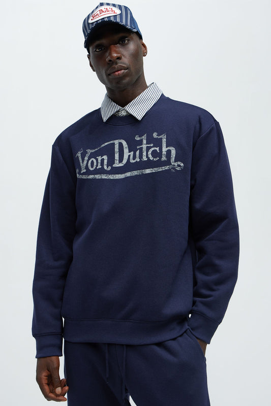 Von Dutch Crewneck Sweatshirt - Navy Fashion Nova