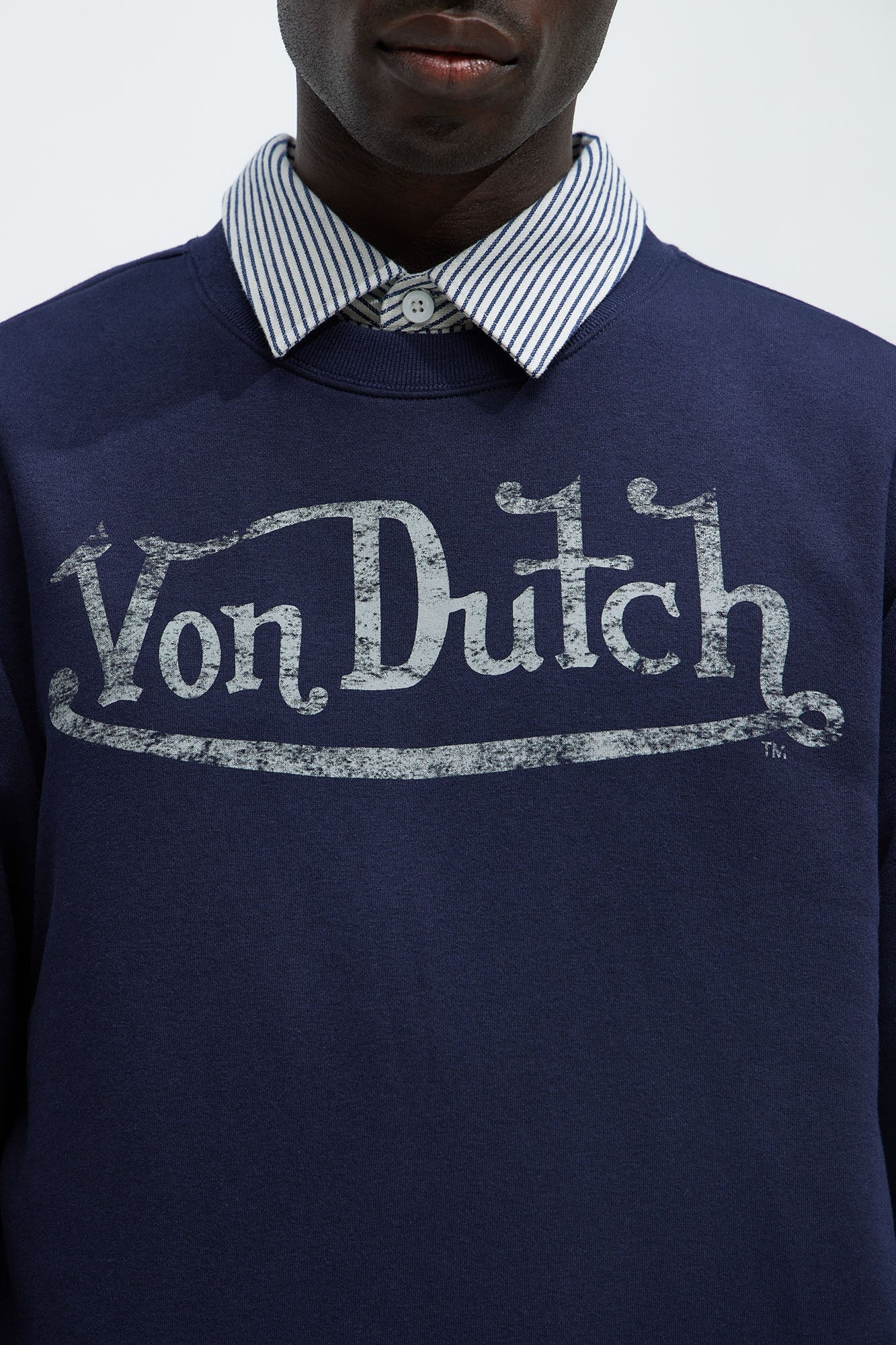 Von Dutch Crewneck Sweatshirt - Navy Fashion Nova