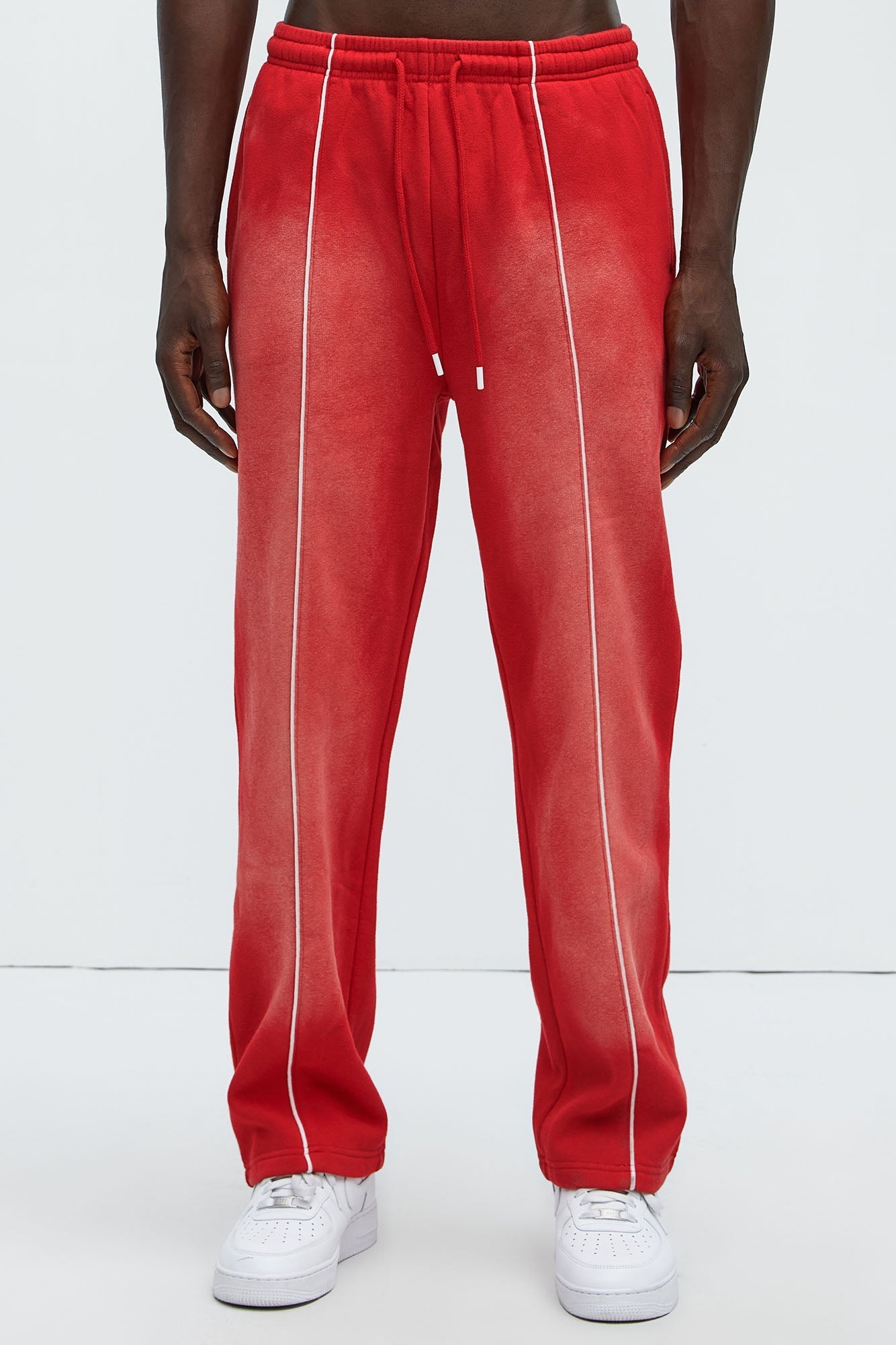 Tyson Just Go With It Straight Sweatpants - Red Fashion Nova