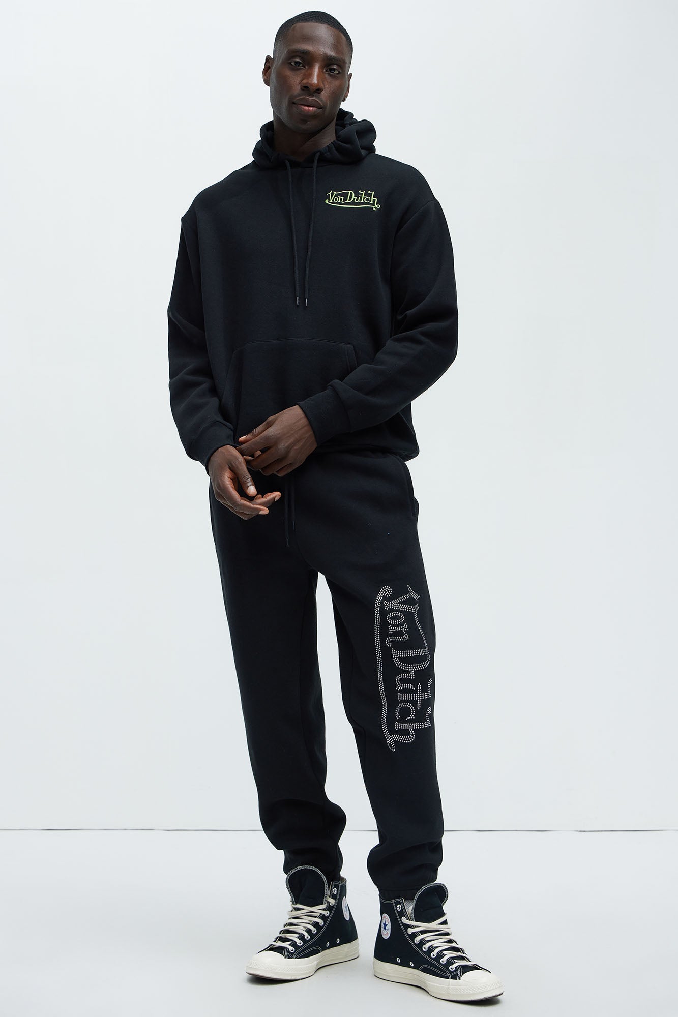 Von Dutch Lightning Bolt Hoodie - Black Fashion Nova