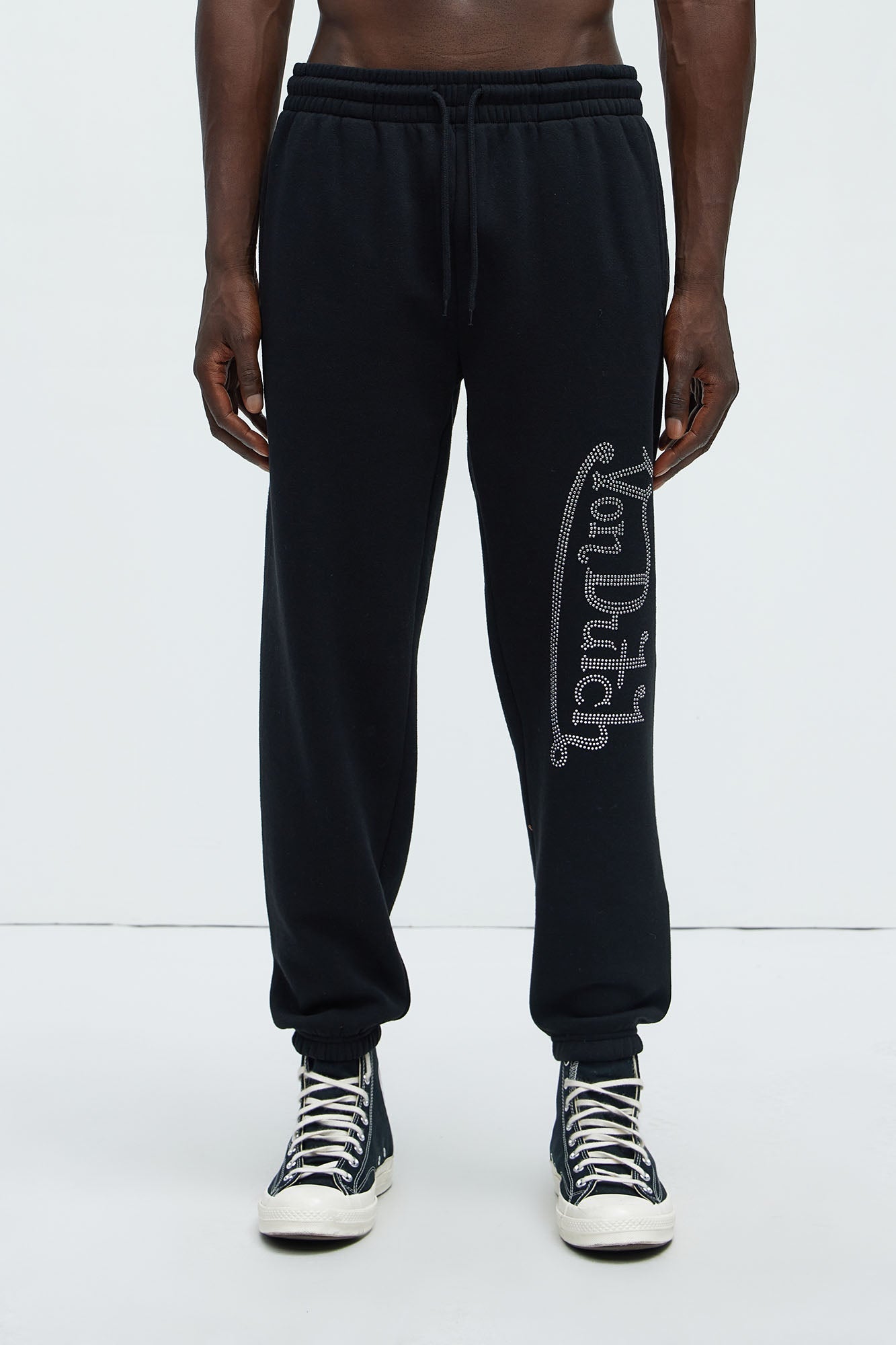 Von Dutch Bling Sweatpants - Black Fashion Nova