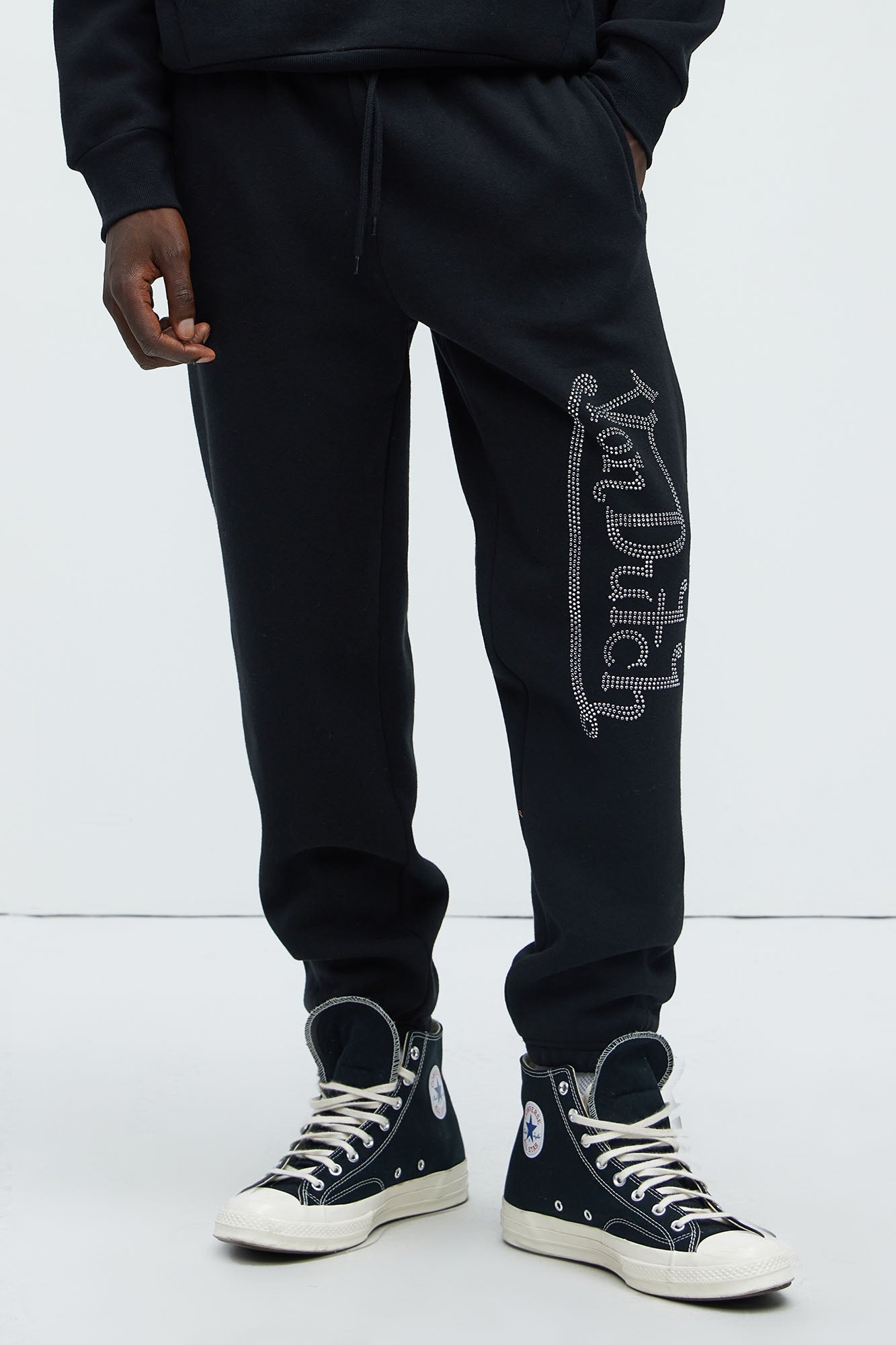 Von Dutch Bling Sweatpants - Black Fashion Nova