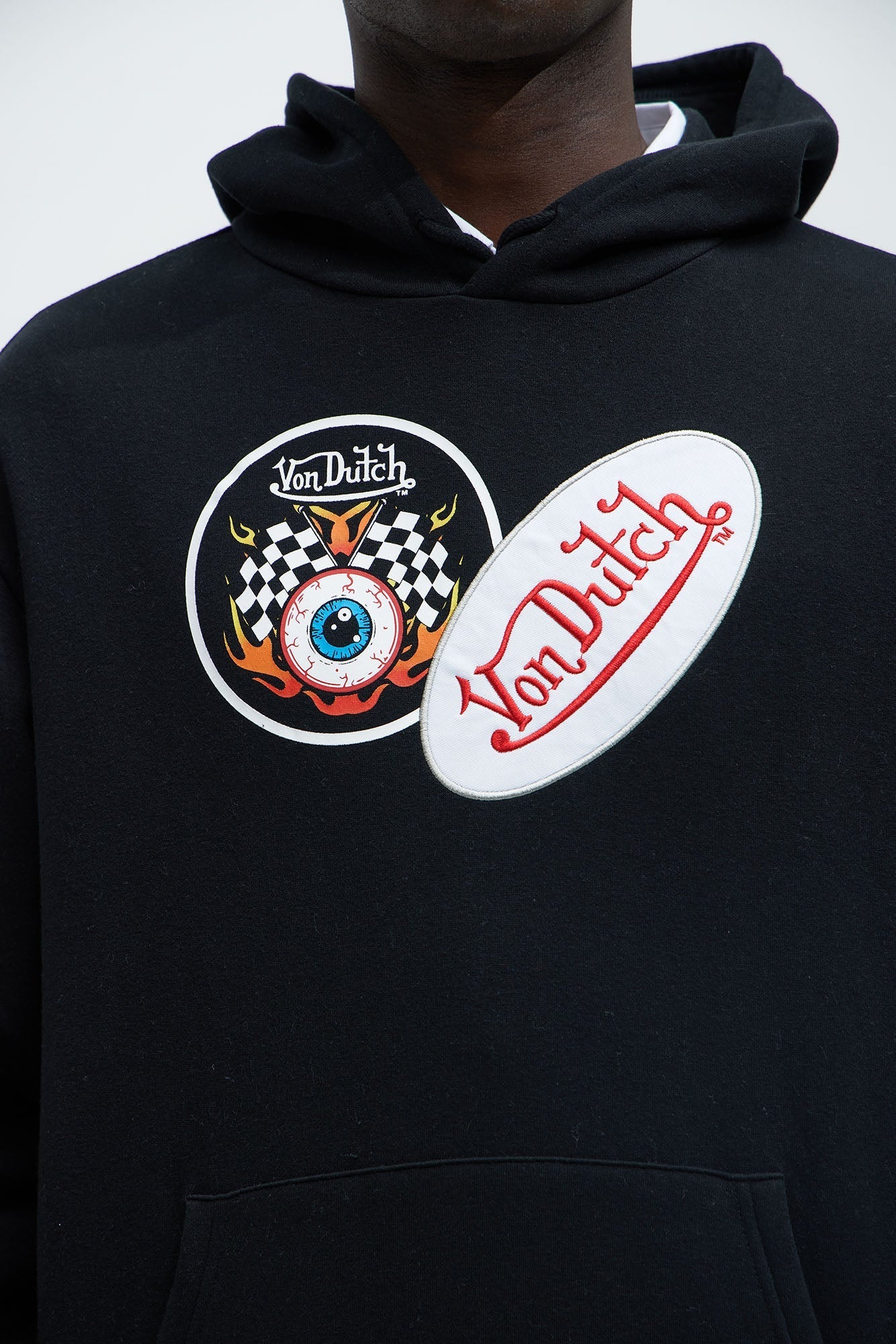 Von Dutch Patches Hoodie - Black Fashion Nova