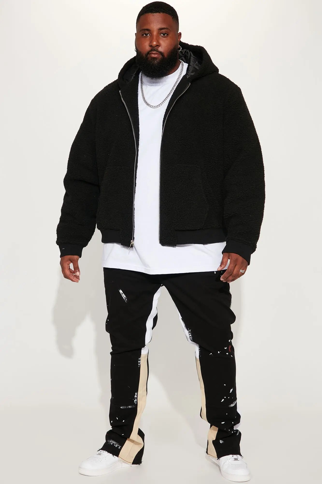 Both Ways Slim Stacked Flared Pants - Black/combo Fashion Nova