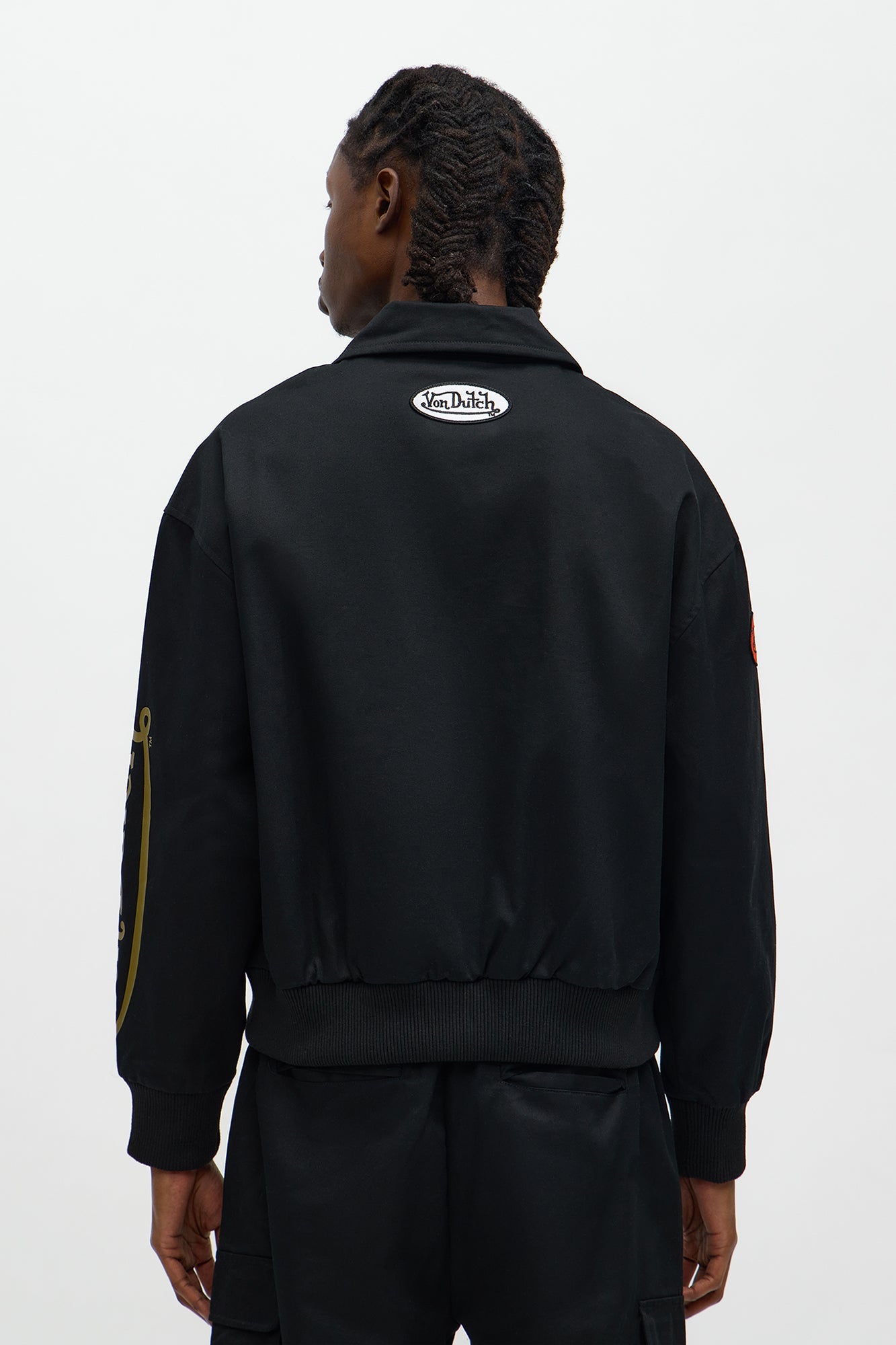 Von Dutch Zip Work Jacket - Black/combo Fashion Nova