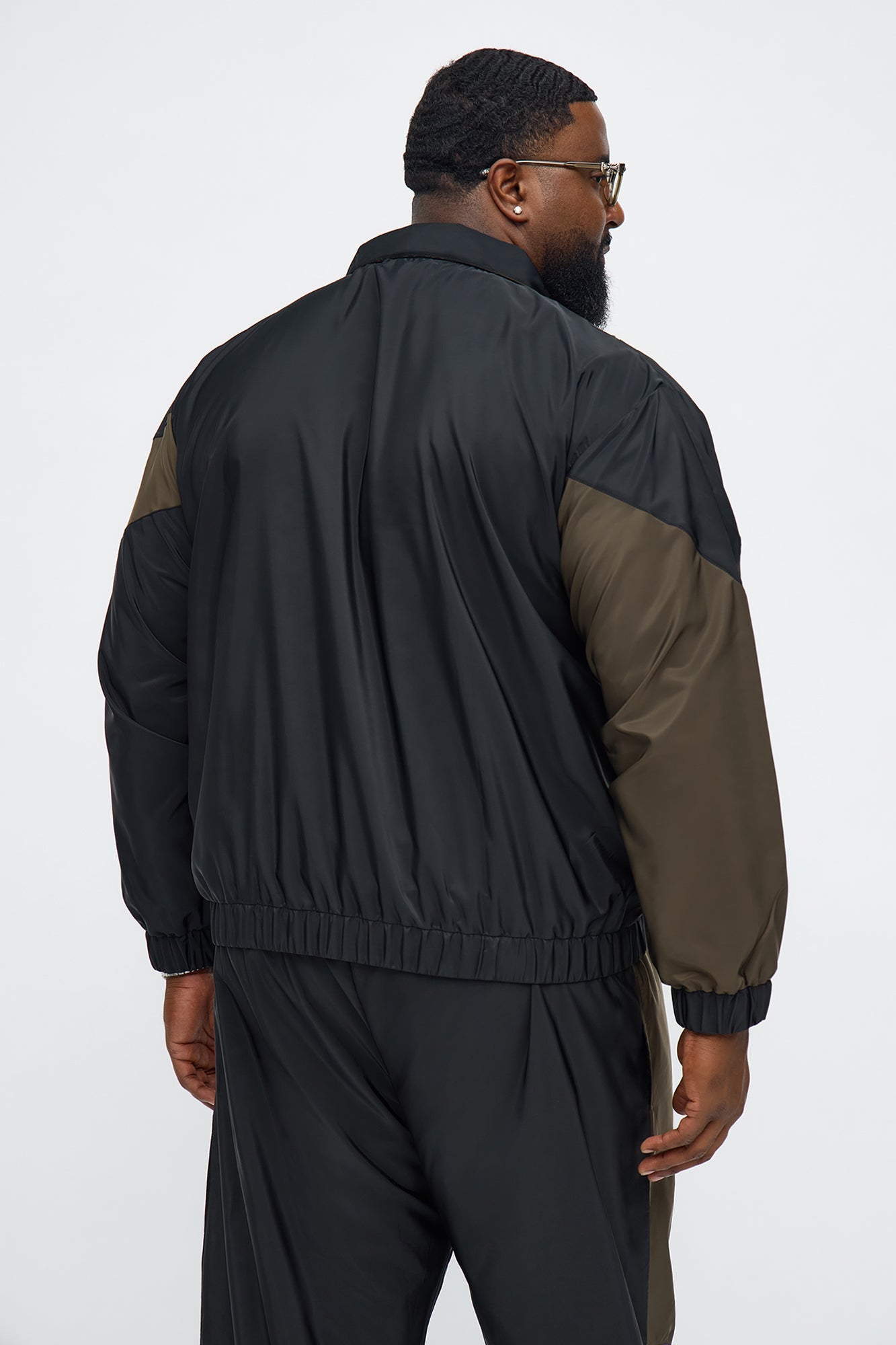 Hang It Up Color Block Windbreaker Jacket - Olive/combo Fashion Nova