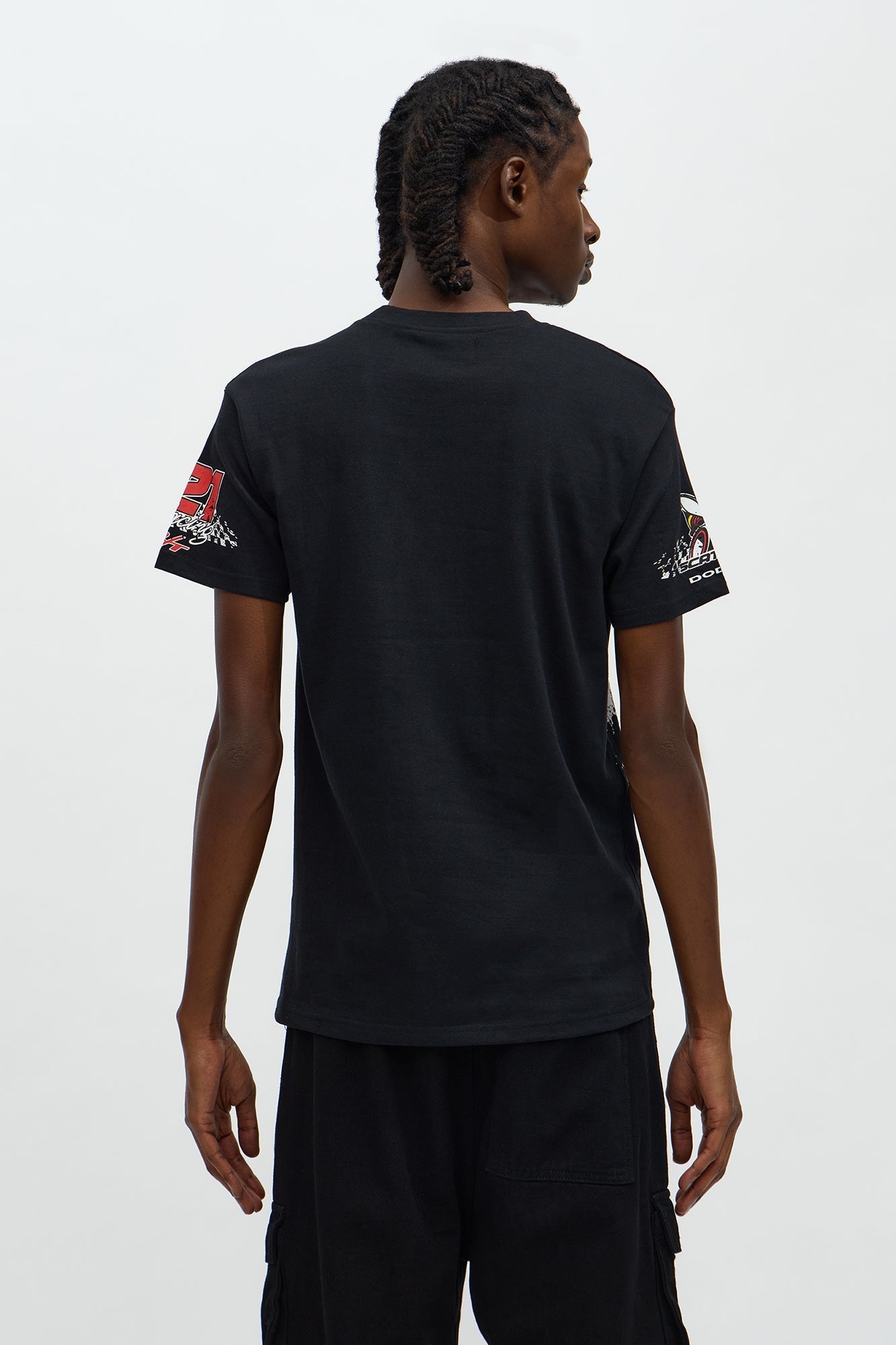 Dodge Scatpack American Racing Short Sleeve Tee - Black Fashion Nova
