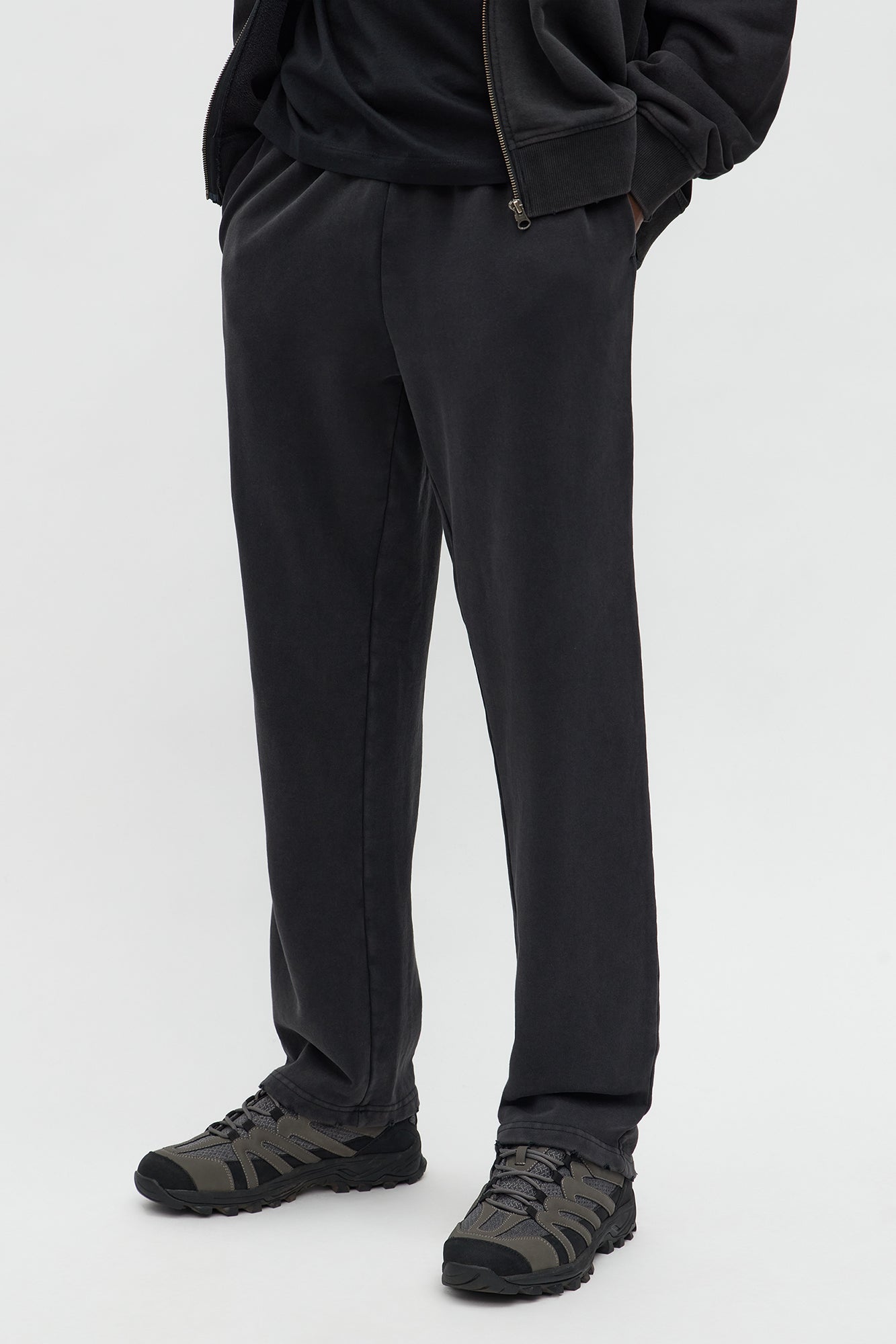 Heavyweight Vintage Washed French Terry Sweatpants - Black Wash Fashion Nova