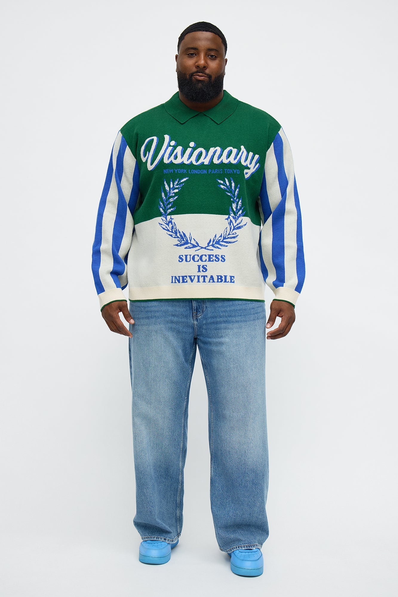Visionary Polo Sweater - Green Fashion Nova