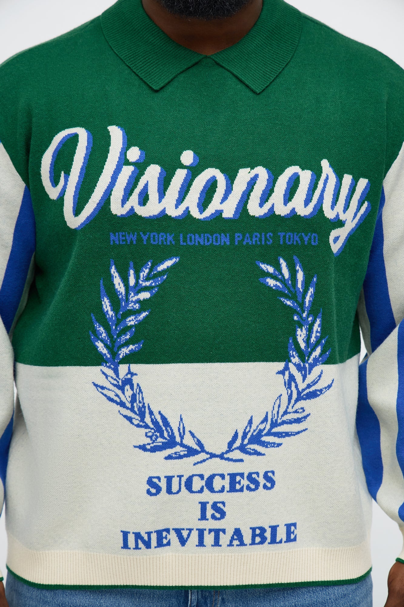 Visionary Polo Sweater - Green Fashion Nova