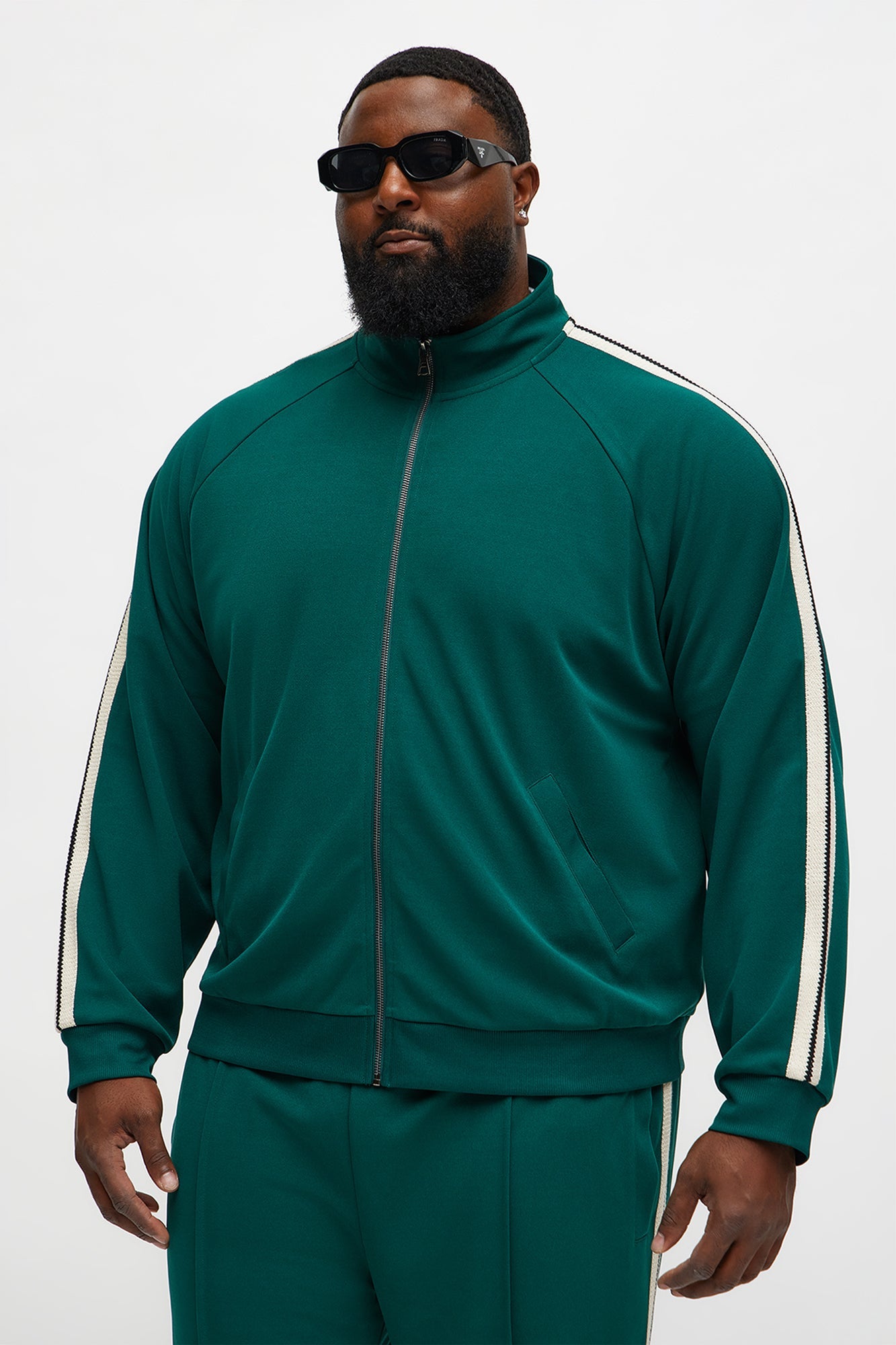 Dennis Track Jacket - Green Fashion Nova