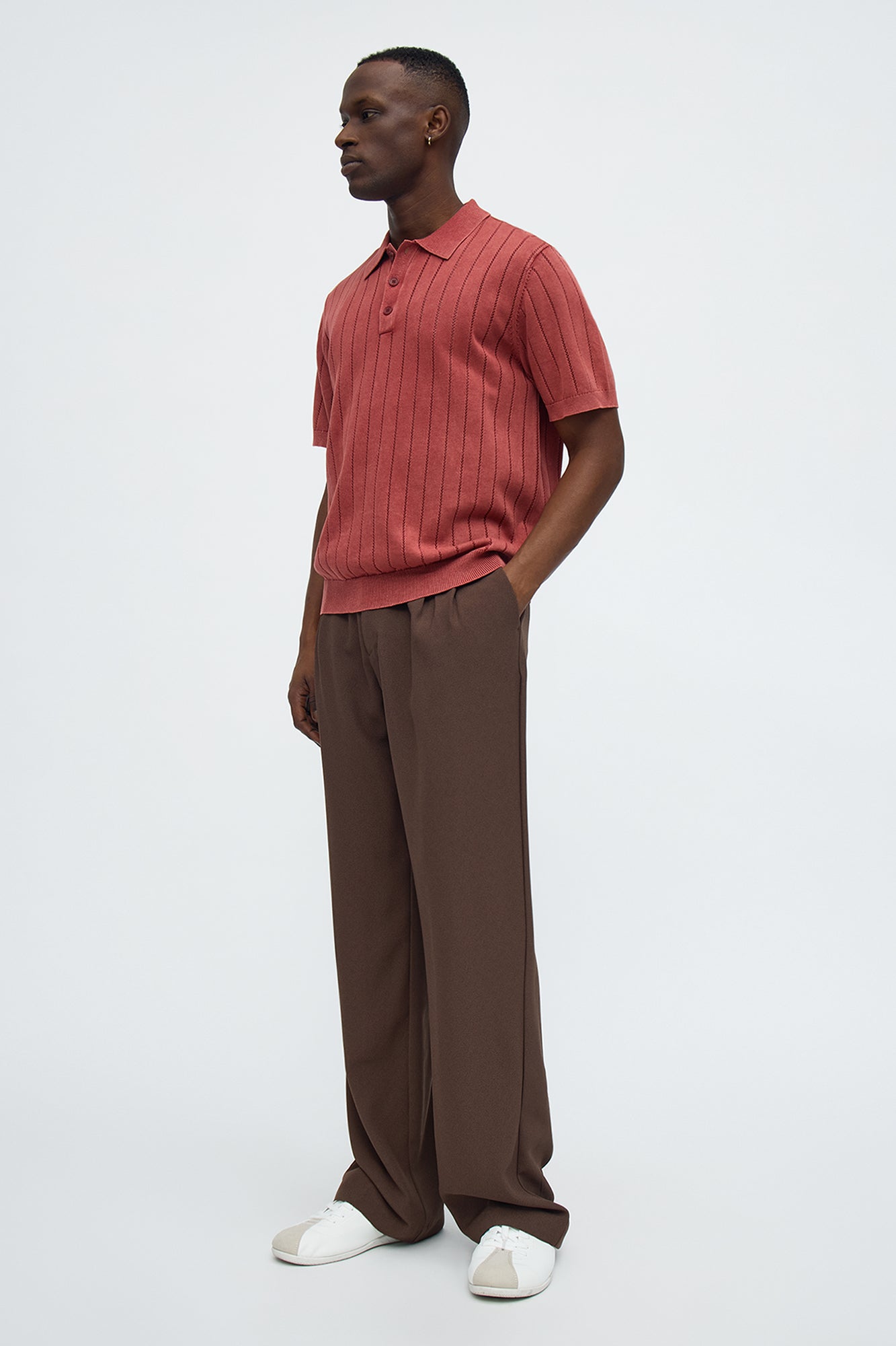 Meru Washed Polo - Burgundy Fashion Nova