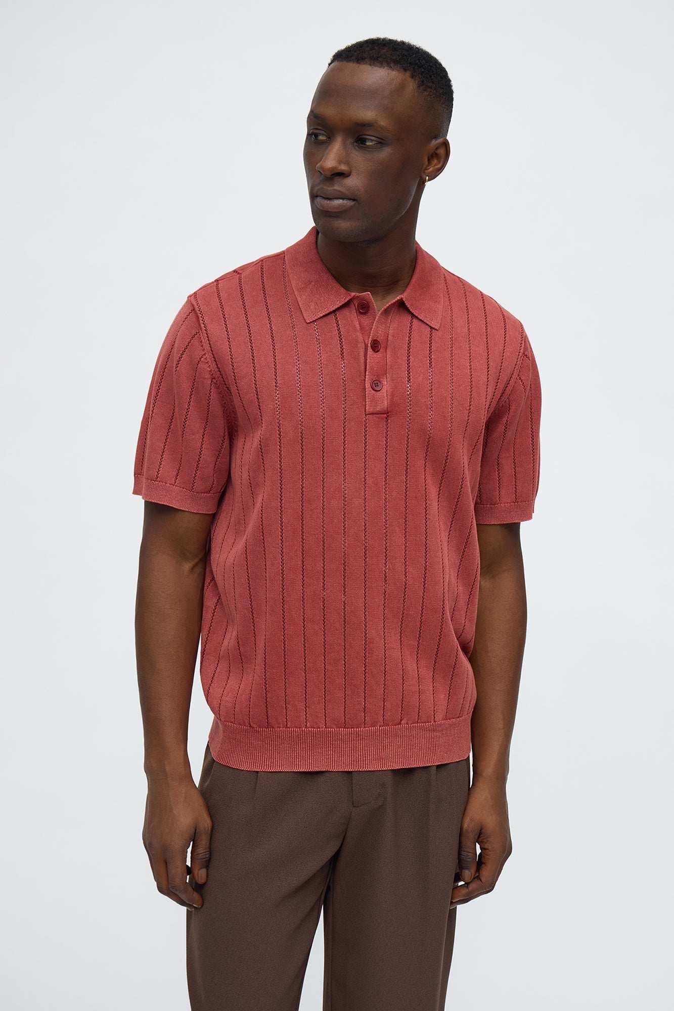 Meru Washed Polo - Burgundy Fashion Nova