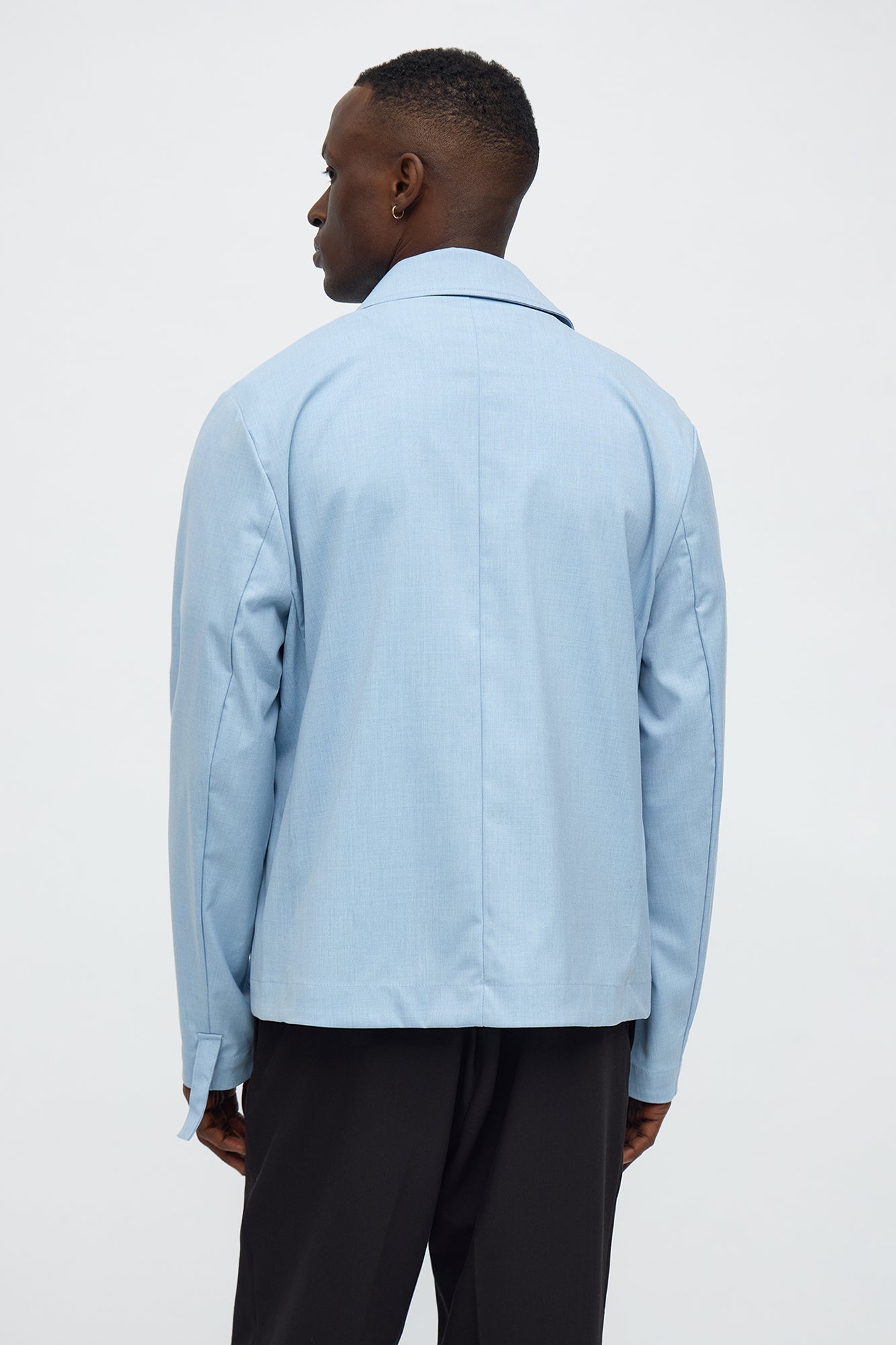 Cloudine Zip Shirt Jacket - Blue Fashion Nova