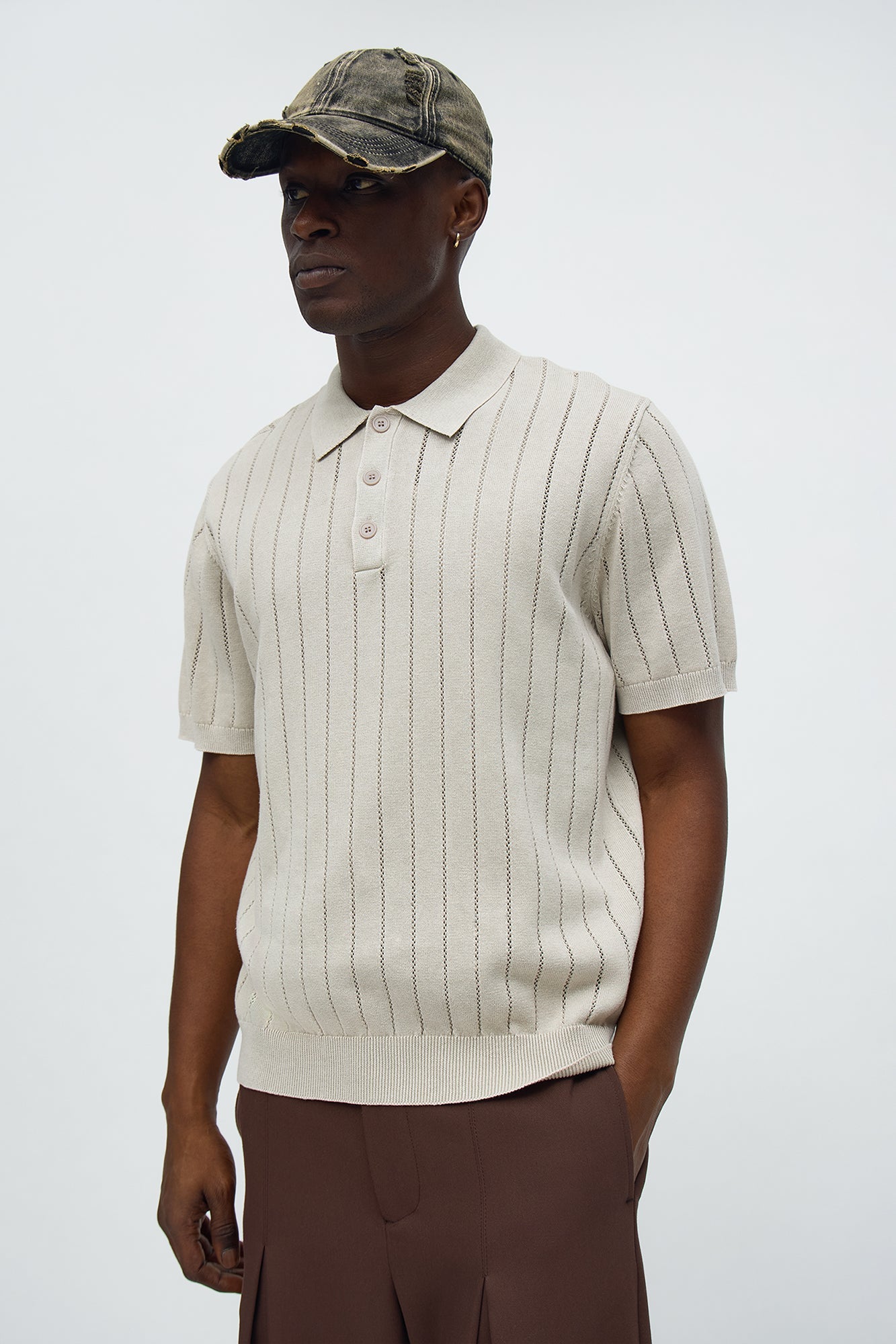 Meru Washed Polo - Tan Fashion Nova