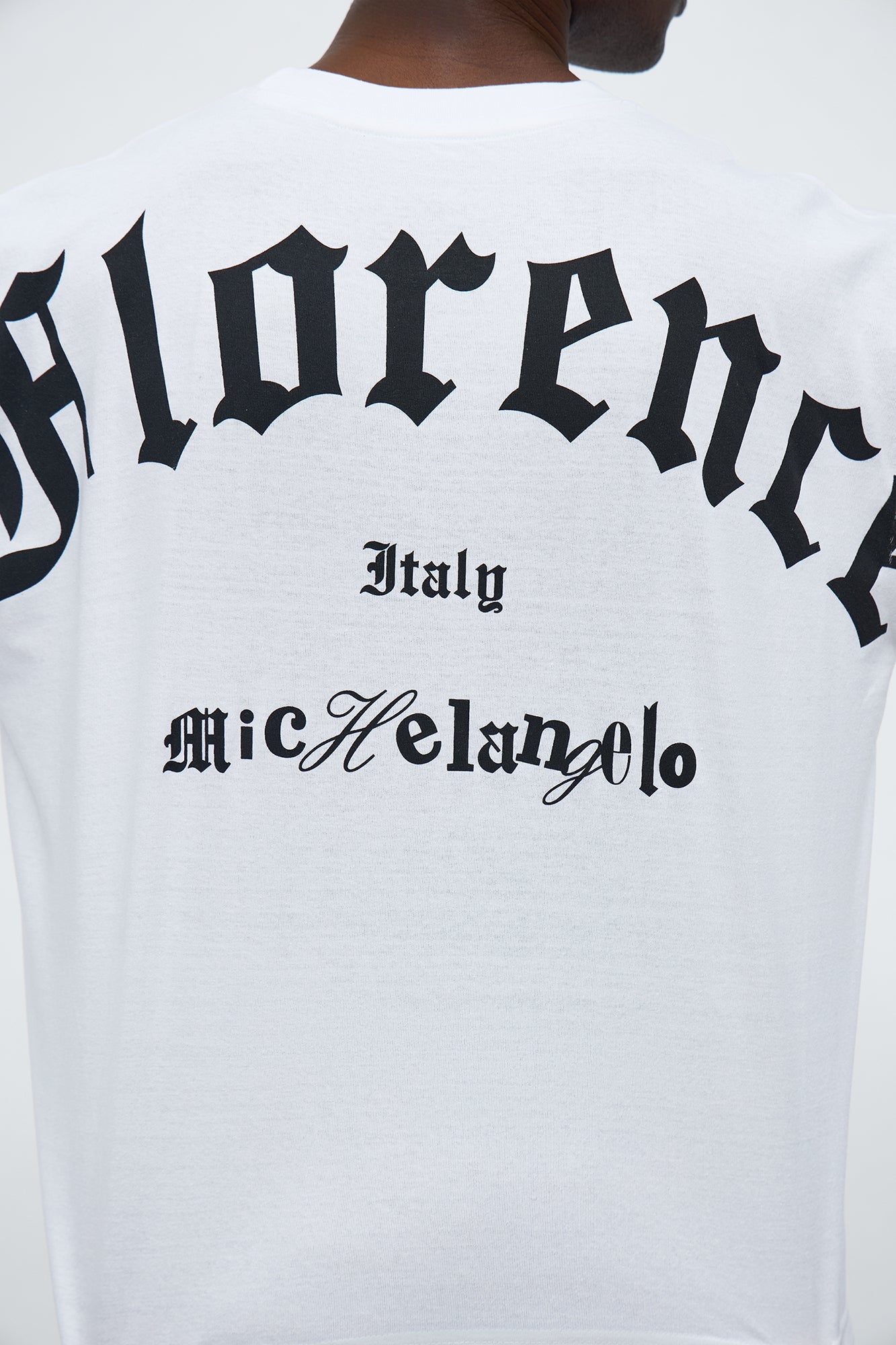 Michelangelo Florence Book Oversized Long Sleeve Tee - White Fashion Nova