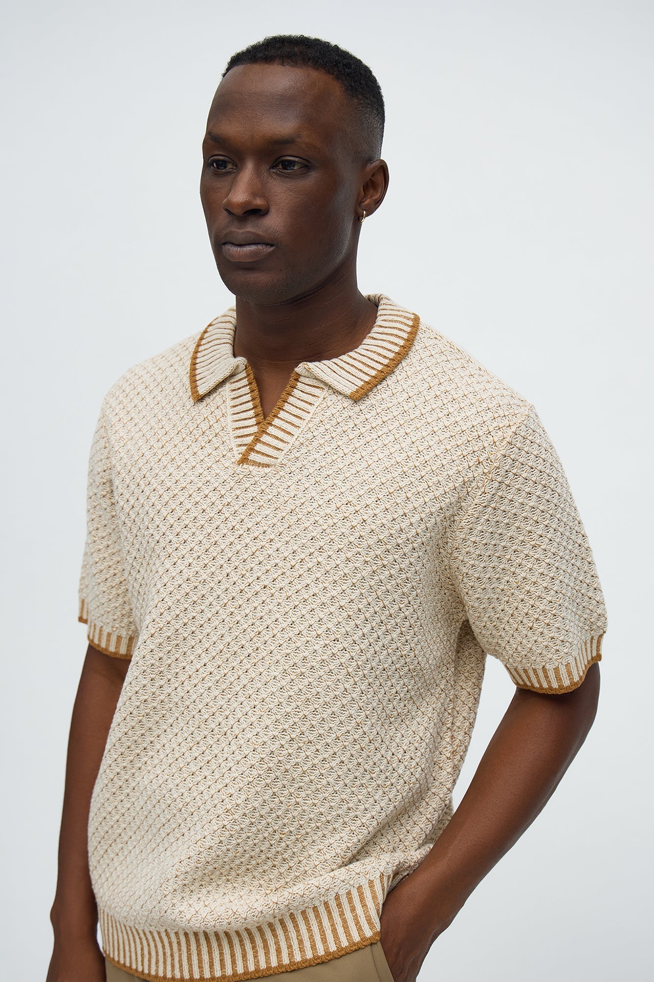Knit Mercer Johnny Polo - Brown Fashion Nova