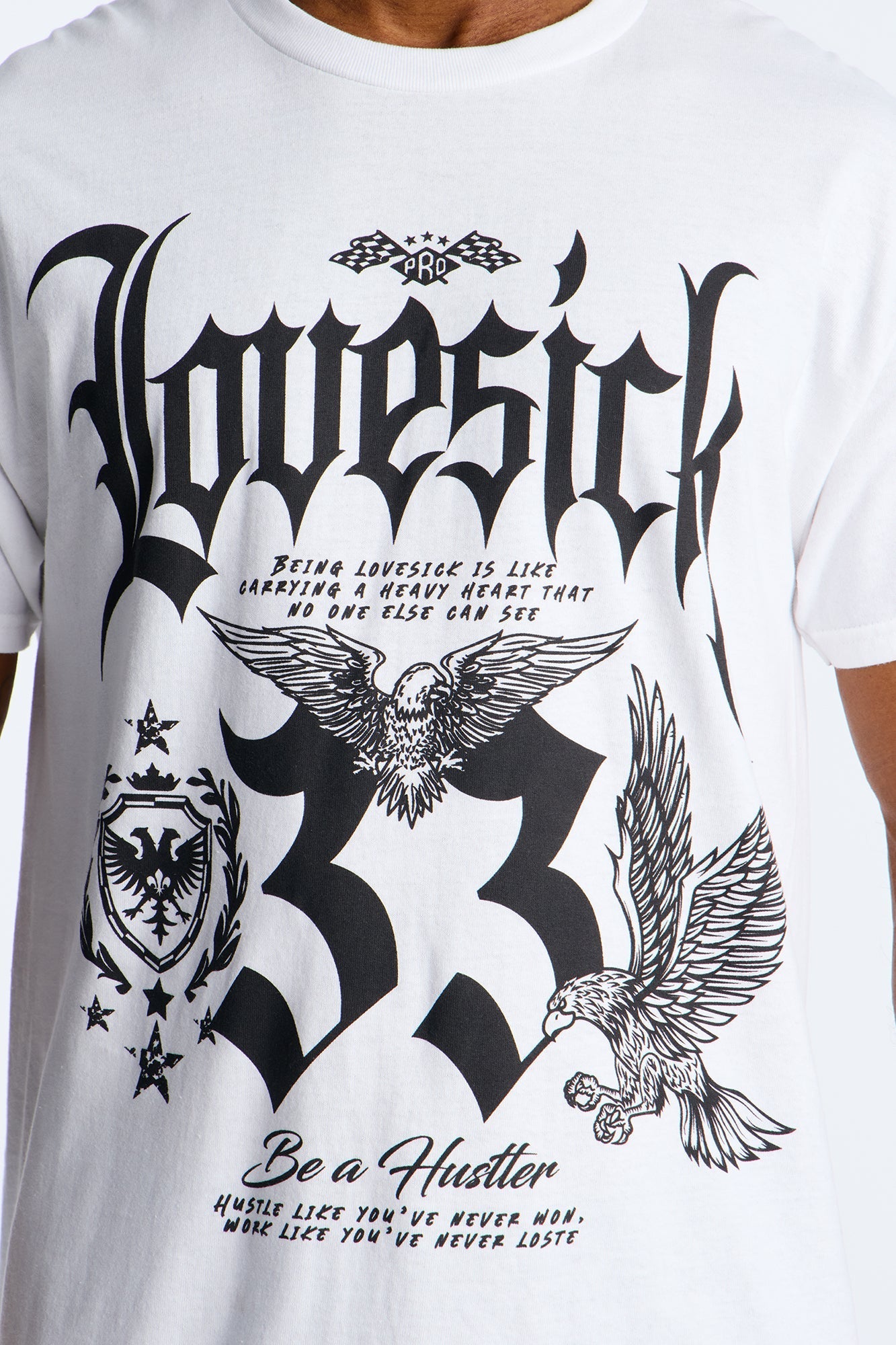 Lovesick Hustler Oversized Short Sleeve Tee - White Fashion Nova