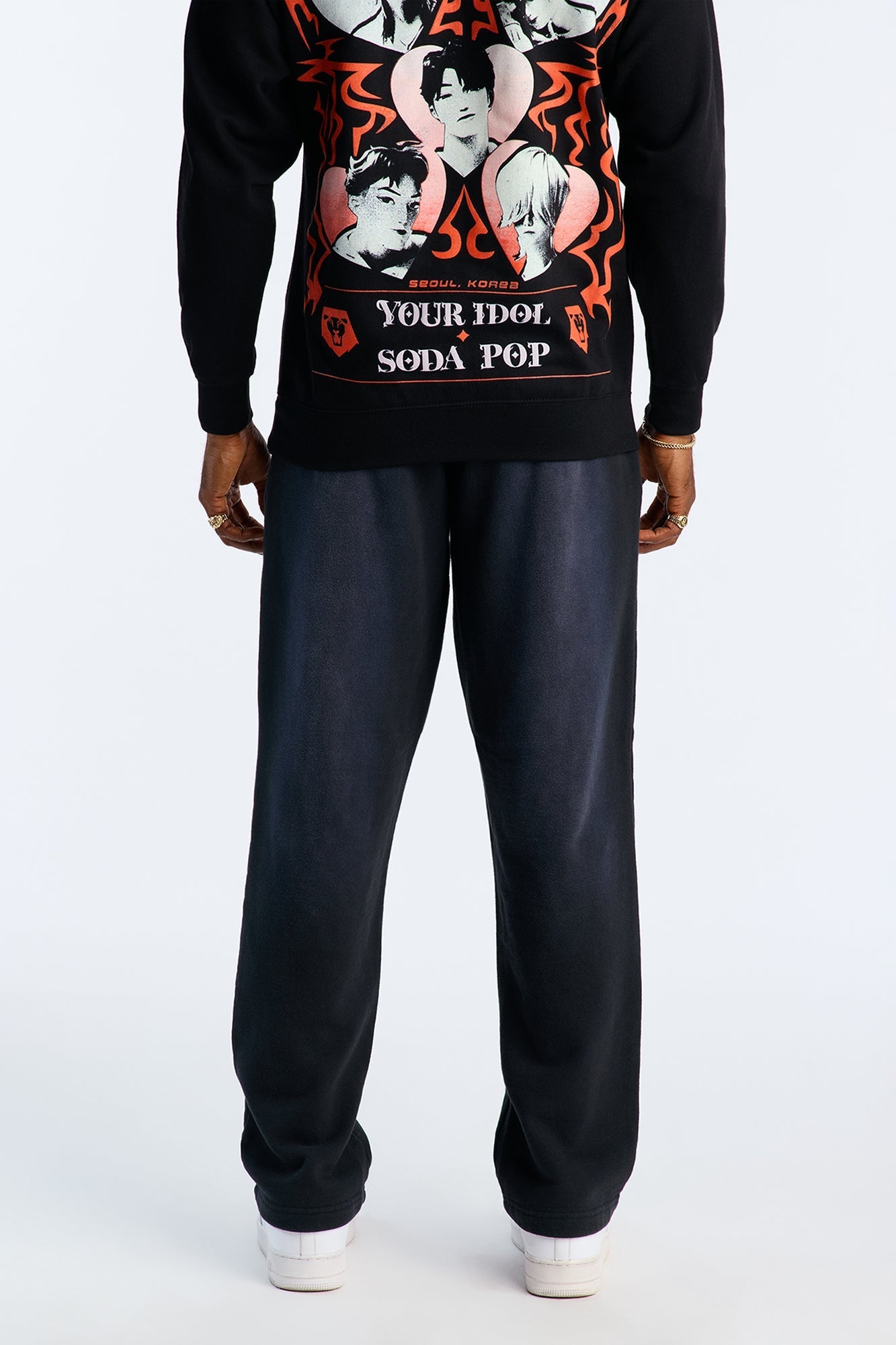 Heavyweight Vintage Spray Washed French Terry Sweatpants - Black Wash Fashion Nova