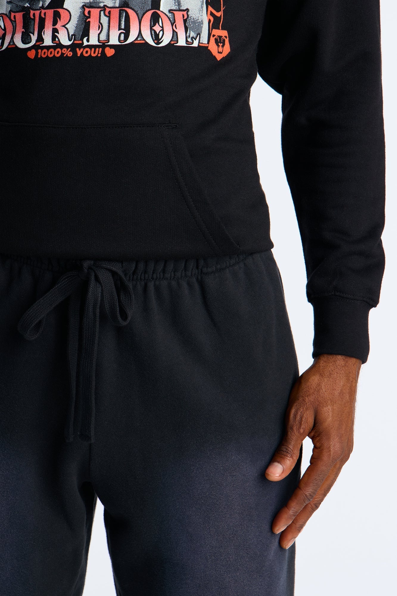 Heavyweight Vintage Spray Washed French Terry Sweatpants - Black Wash Fashion Nova