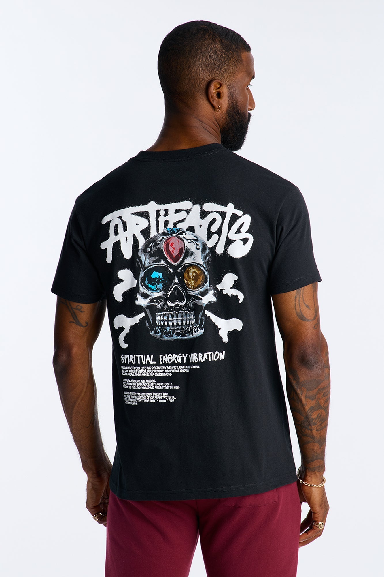 Spiritual Energy Vibes Short Sleeve Tee - Black Fashion Nova