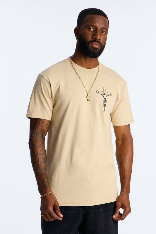 Faith Hope Love Short Sleeve Tee - Sand Fashion Nova